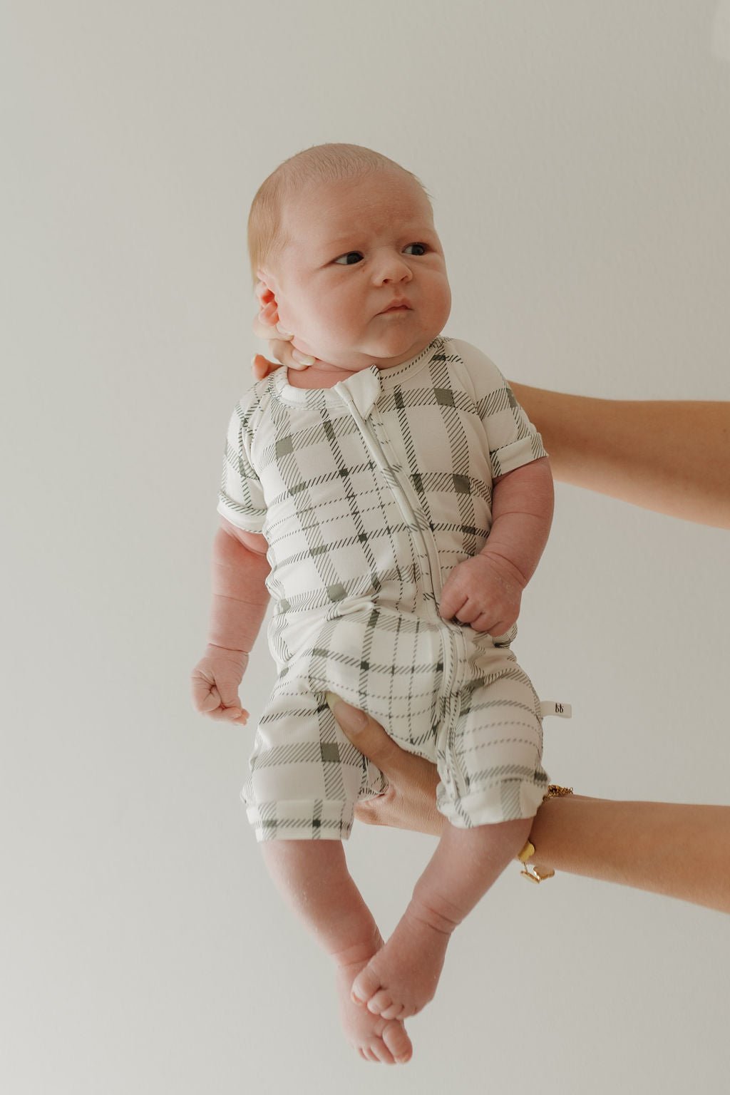 Bamboo Zip Shortie | Picnic Plaid - Tenth & Pine - Zip Shortie - Newborn - forever french baby
