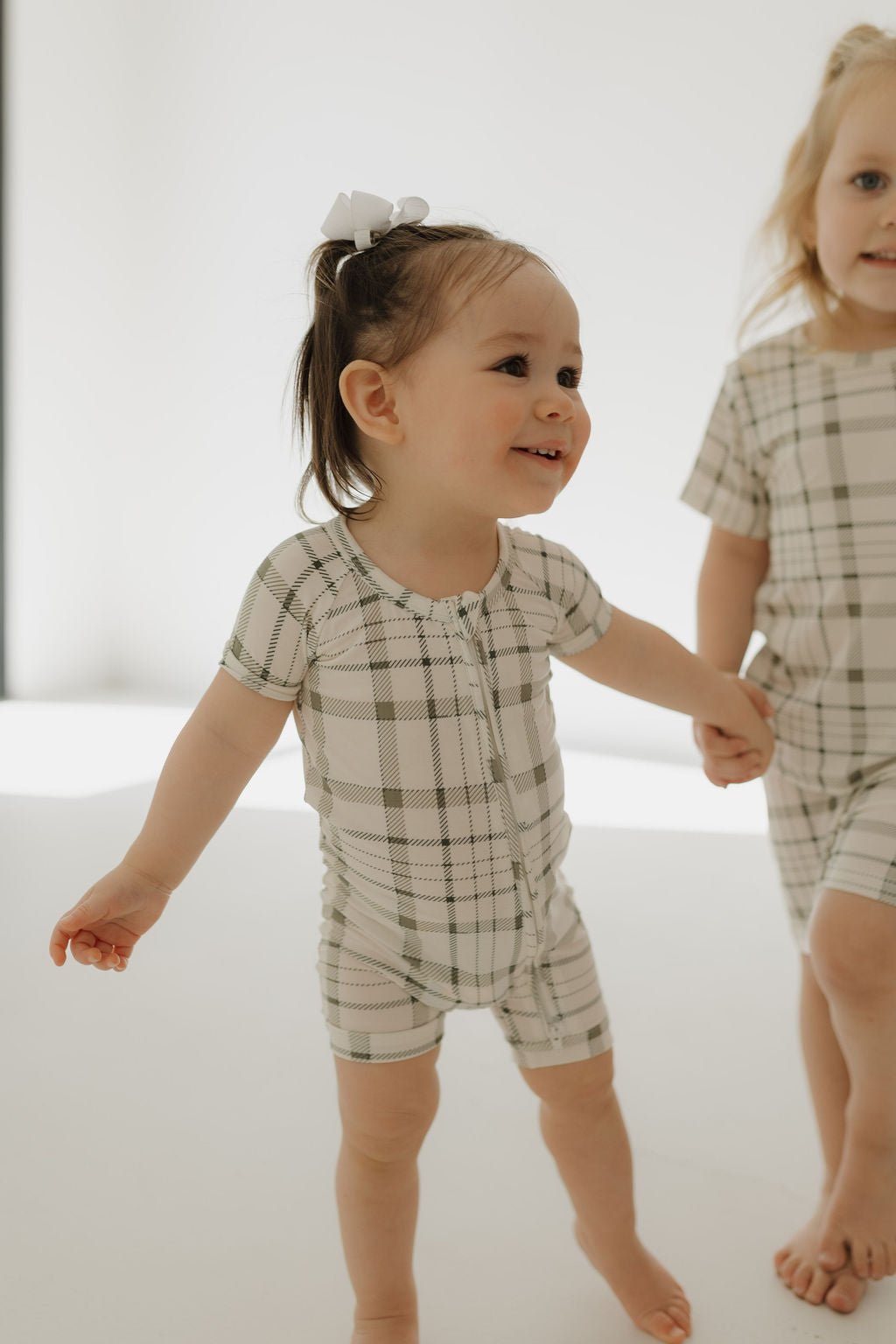 Bamboo Zip Shortie | Picnic Plaid - Tenth & Pine - Zip Shortie - Newborn - forever french baby