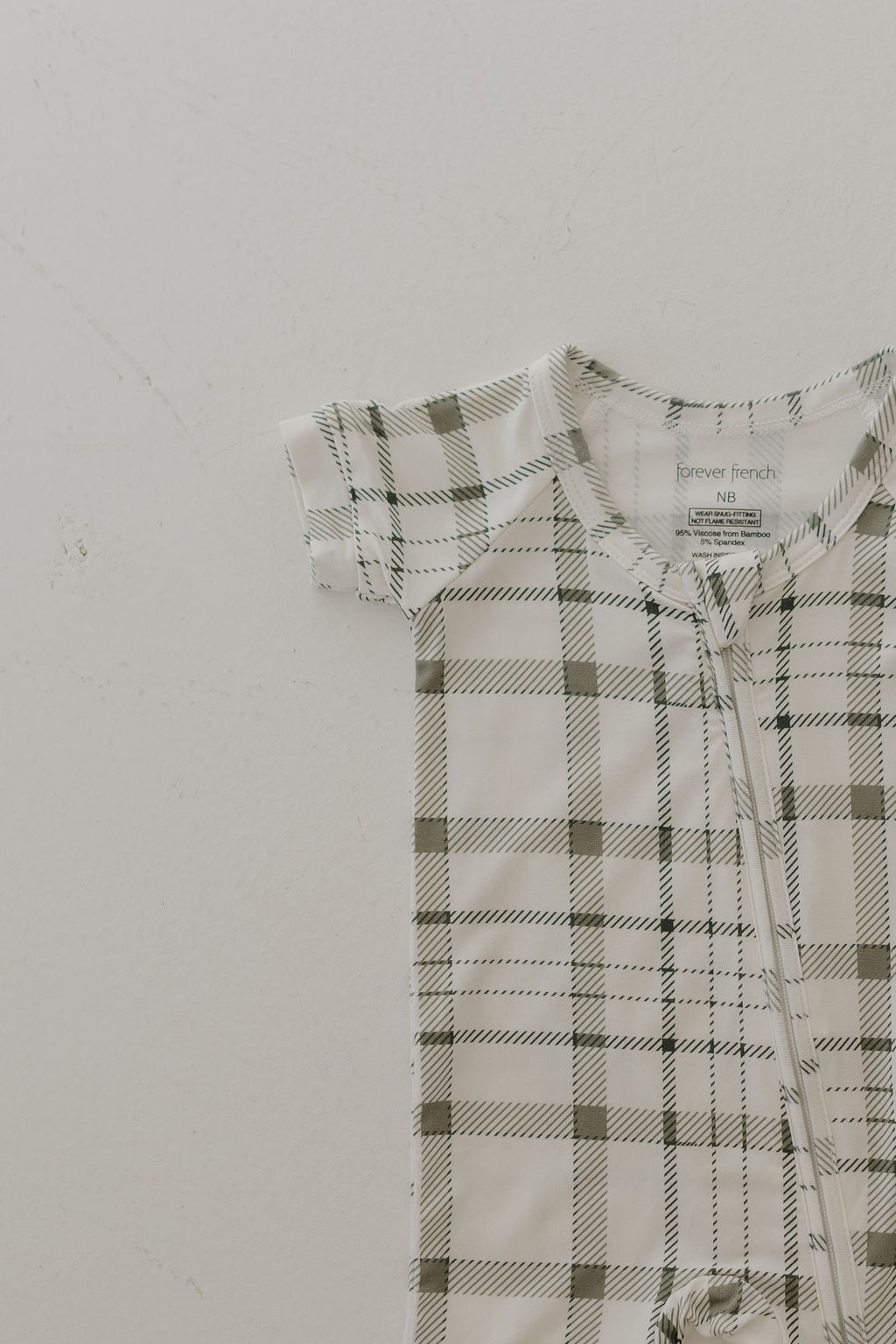 Bamboo Zip Shortie | Picnic Plaid - Tenth & Pine - Zip Shortie - Newborn - forever french baby