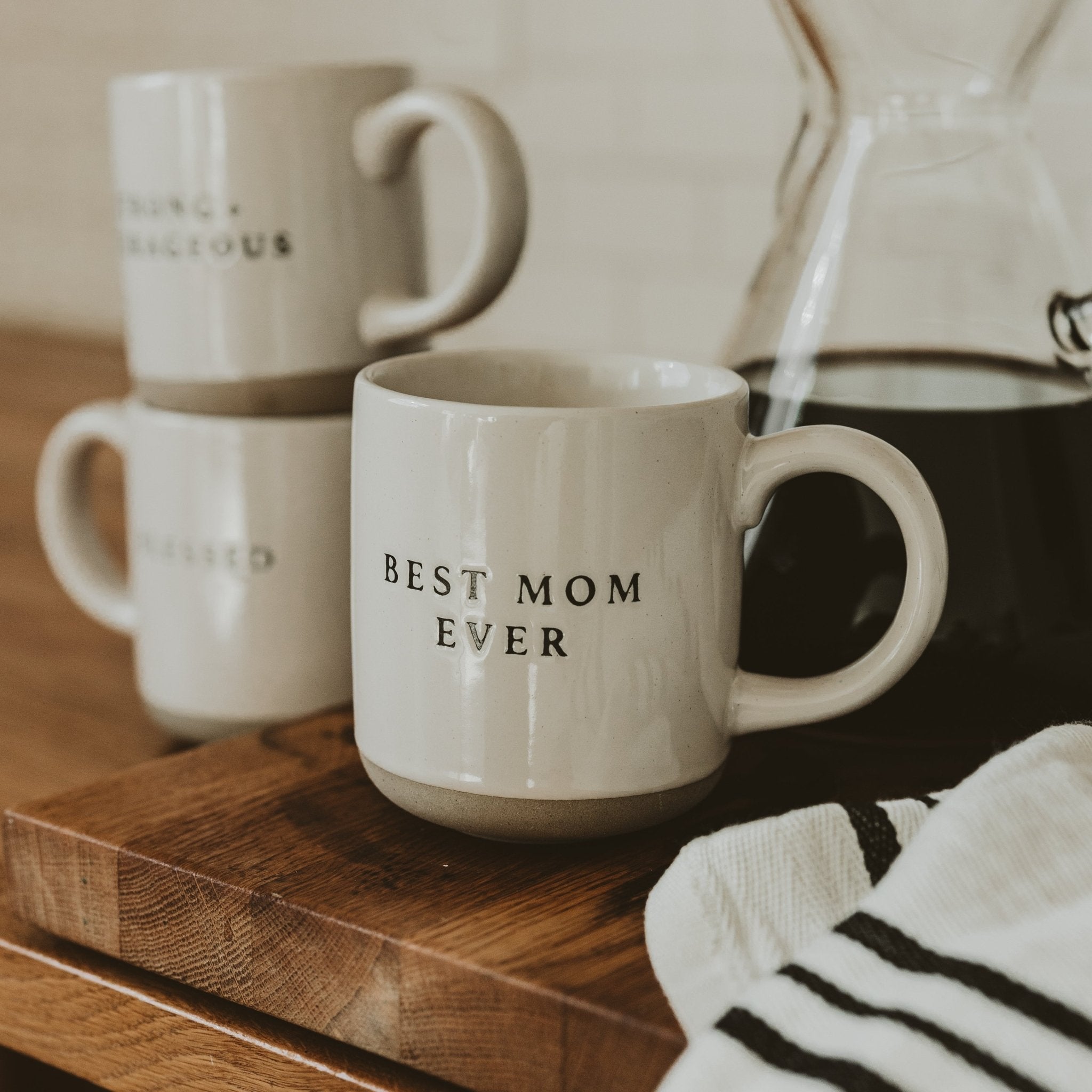 Best Mom Ever 14oz. Stoneware Coffee Mug - Tenth & Pine - Coffee Mugs -