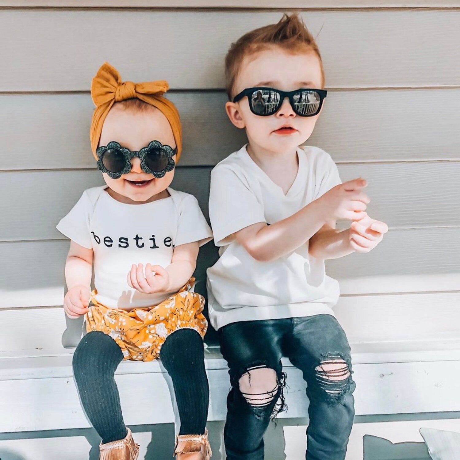 Baby bestie. Organic Cotton Bodysuit - Tenth & Pine - Bodysuits - 0 - 3 M