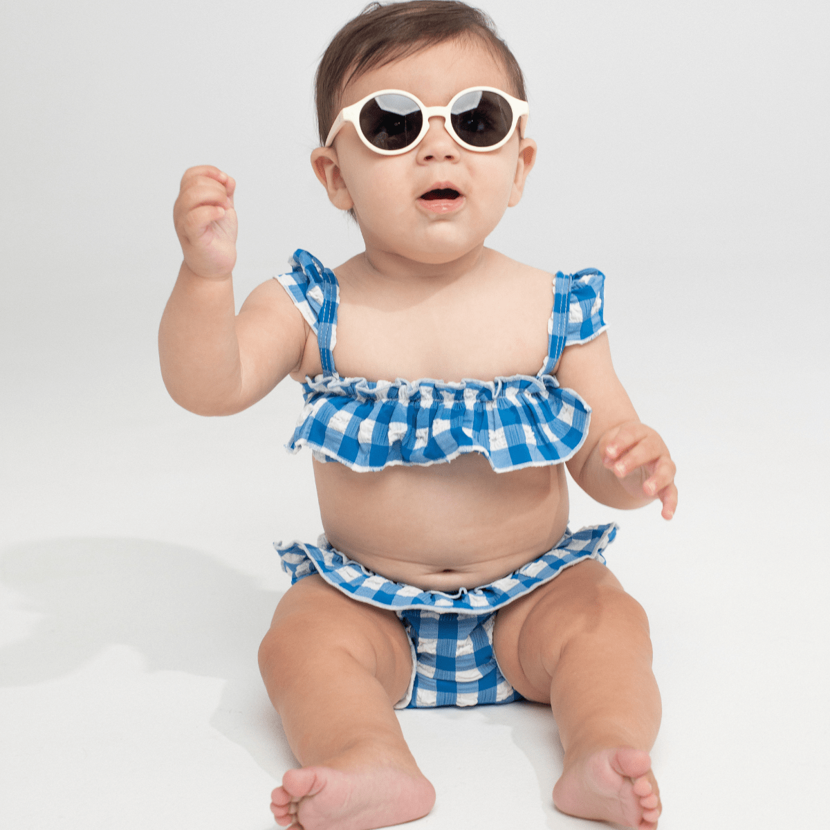 Blue Gingham Mini Cabana Bikini Set - Tenth & Pine - Mini Swimwear - 0 - 6 Months - Blue Gingham - Montce