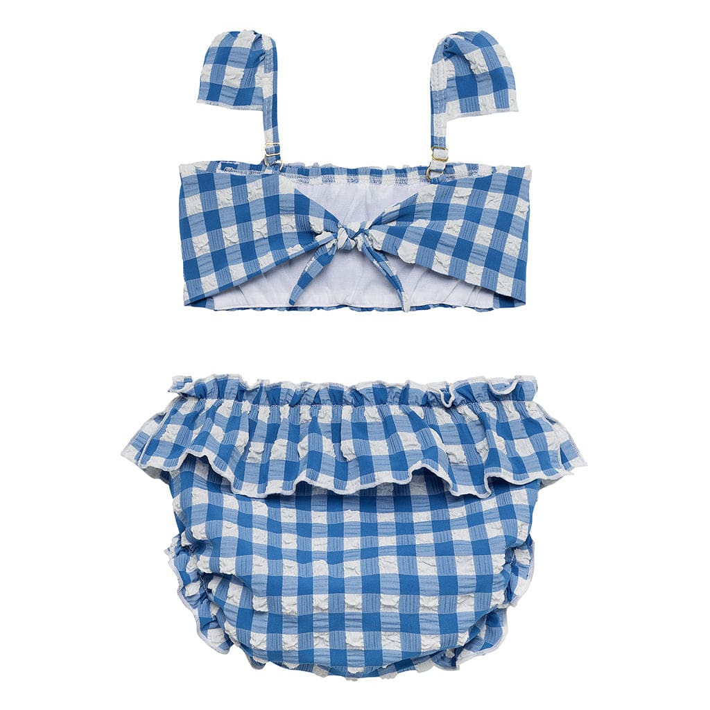 Blue Gingham Mini Cabana Bikini Set - Tenth & Pine - Mini Swimwear - 0 - 6 Months - Blue Gingham - Montce