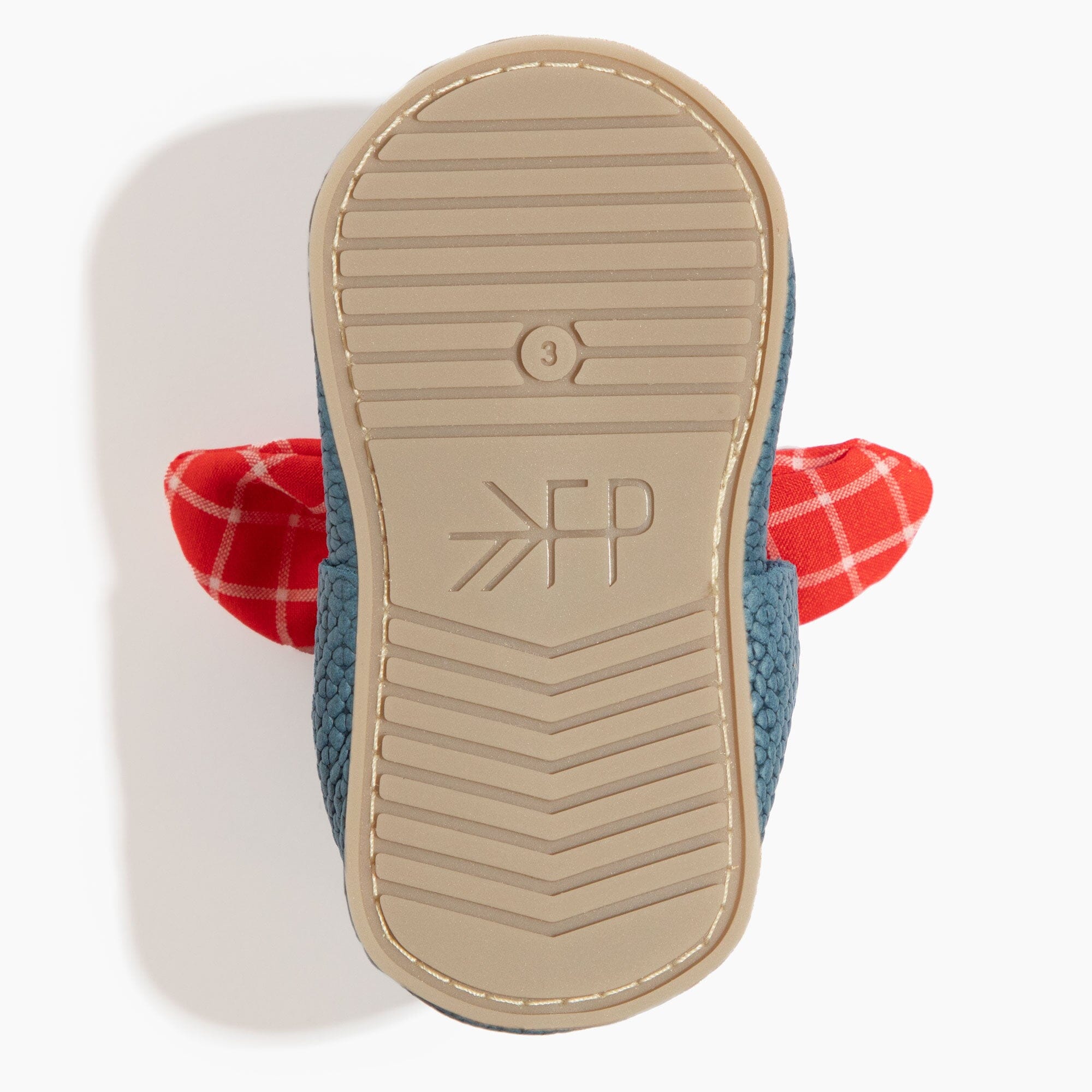 Blue Jean Knotted Bow Baby Shoe - Tenth & Pine - Knotted Bow Mocc - Soft Sole - 1