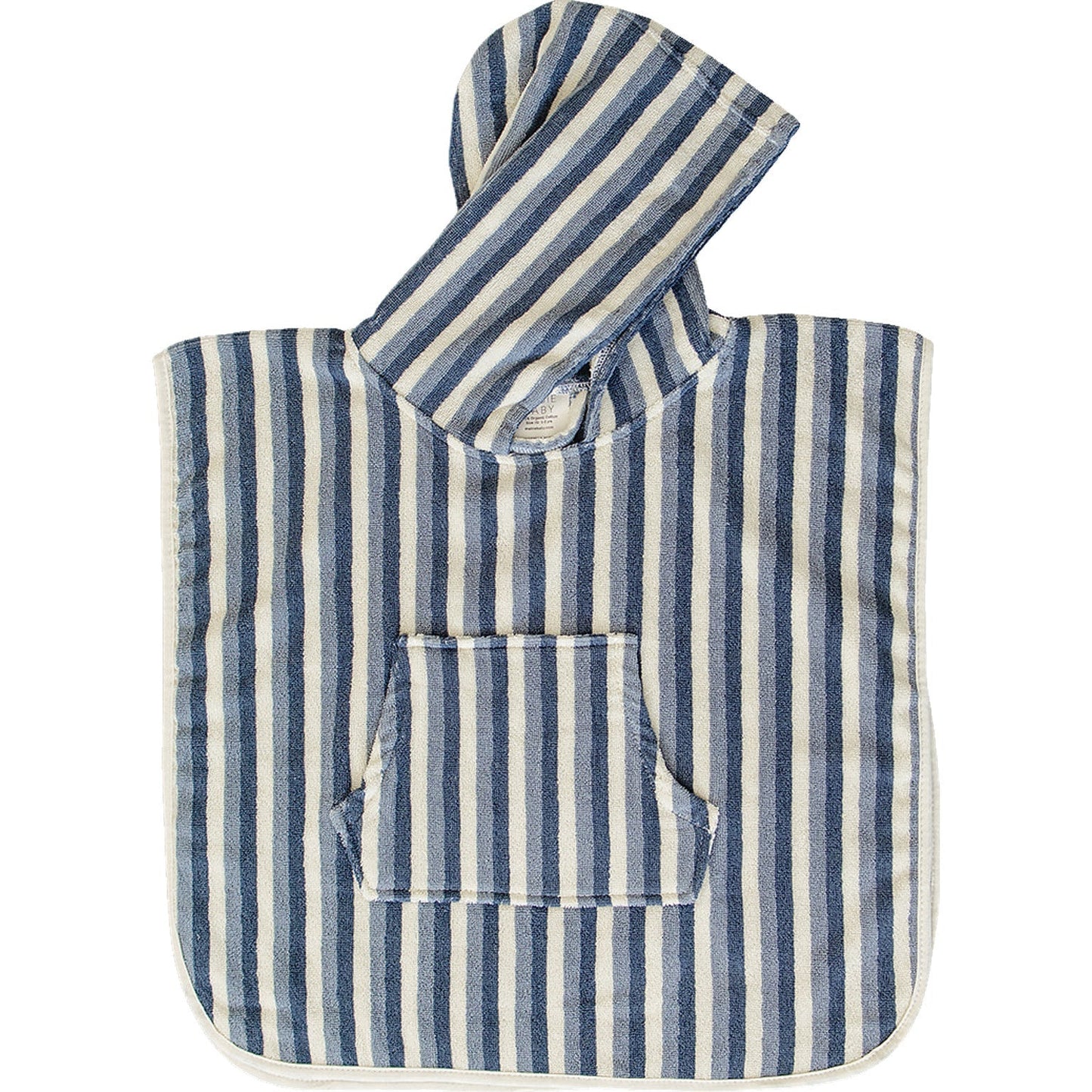 Blue Stripe Organic Cotton Beach Poncho - Tenth & Pine - (S) 1 - 2Y - Mebie Baby