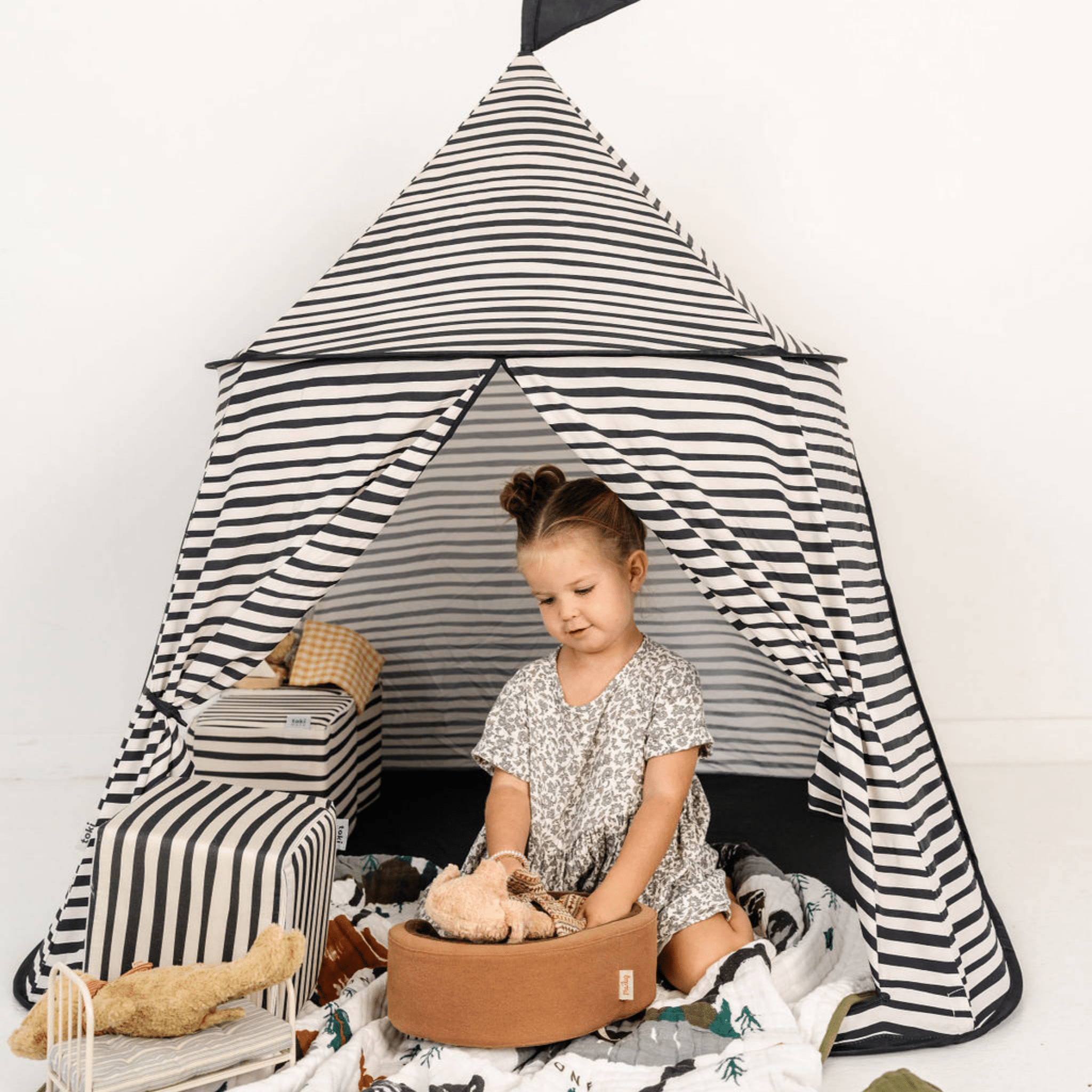 Bold Stripe Play Tent - Tenth & Pine - Play Tent -