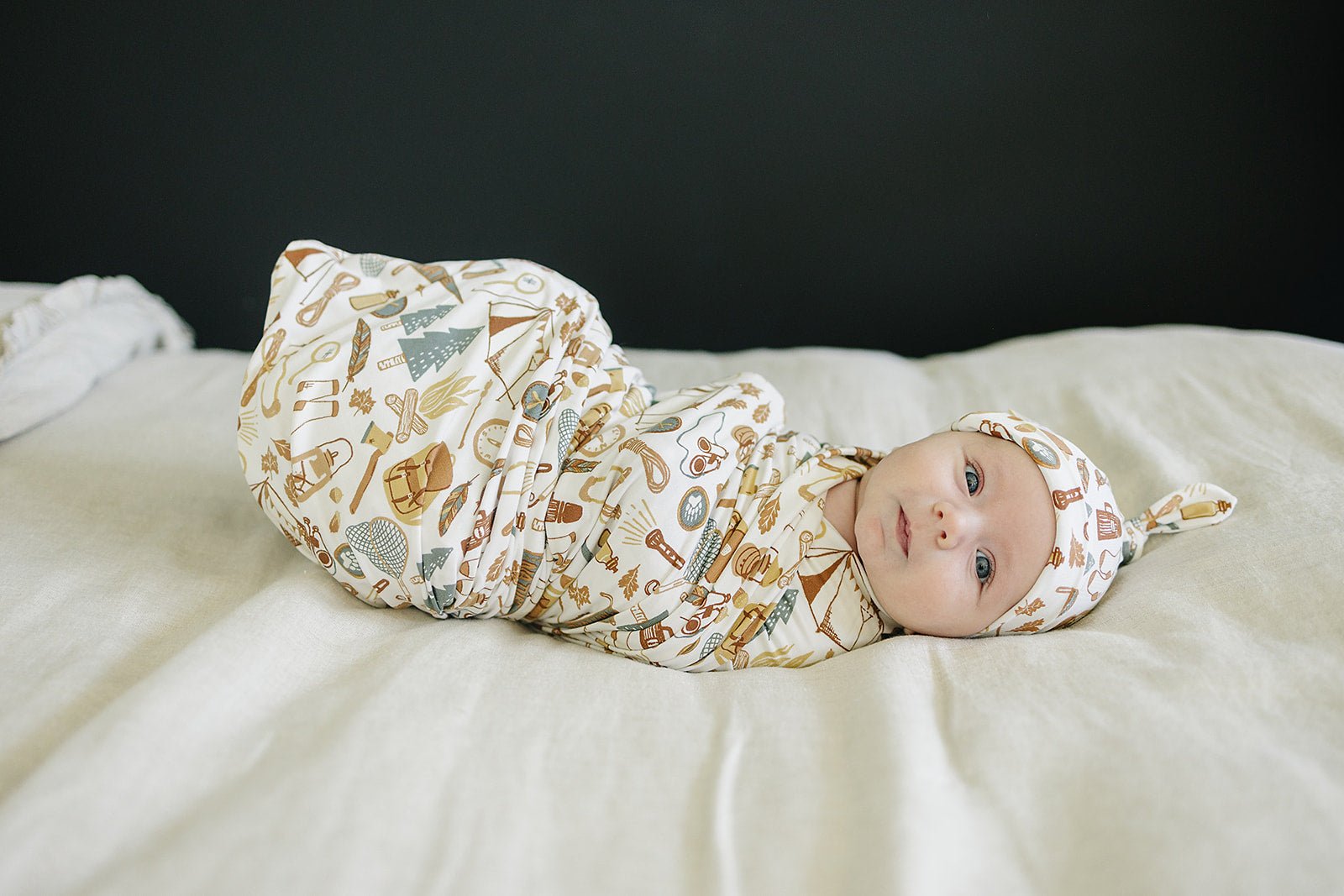 Camping Trip Bamboo Stretch Swaddle - Tenth & Pine -