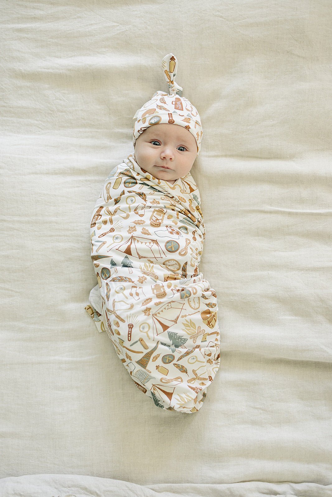 Camping Trip Bamboo Stretch Swaddle - Tenth & Pine -