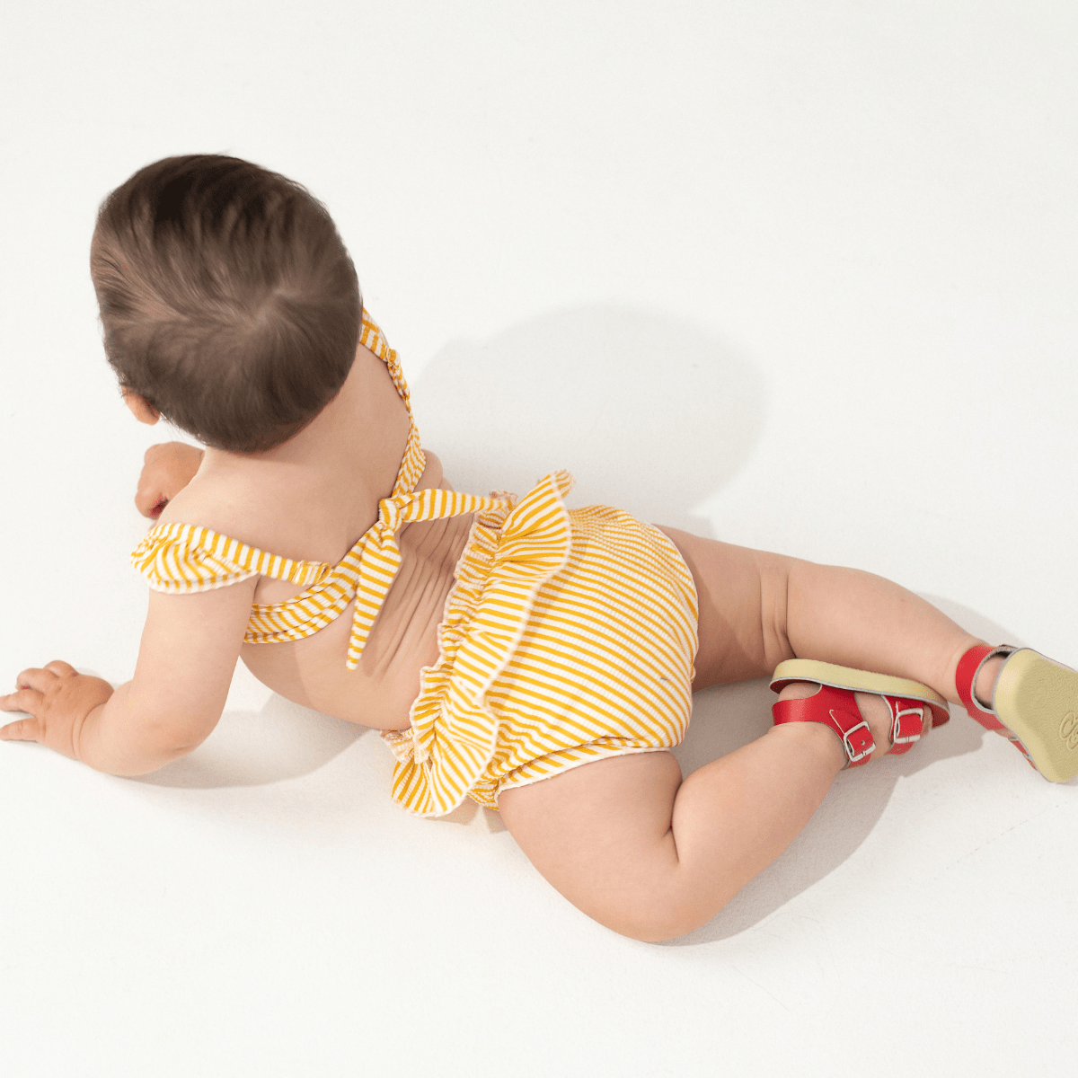 Canary Stripe Mini Cabana Bikini Set - Tenth & Pine - MM Swimwear - 0 - 6 Months - Canary Stripe - Montce