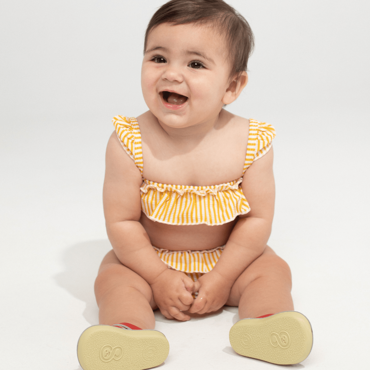 Canary Stripe Mini Cabana Bikini Set - Tenth & Pine - MM Swimwear - 0 - 6 Months - Canary Stripe - Montce