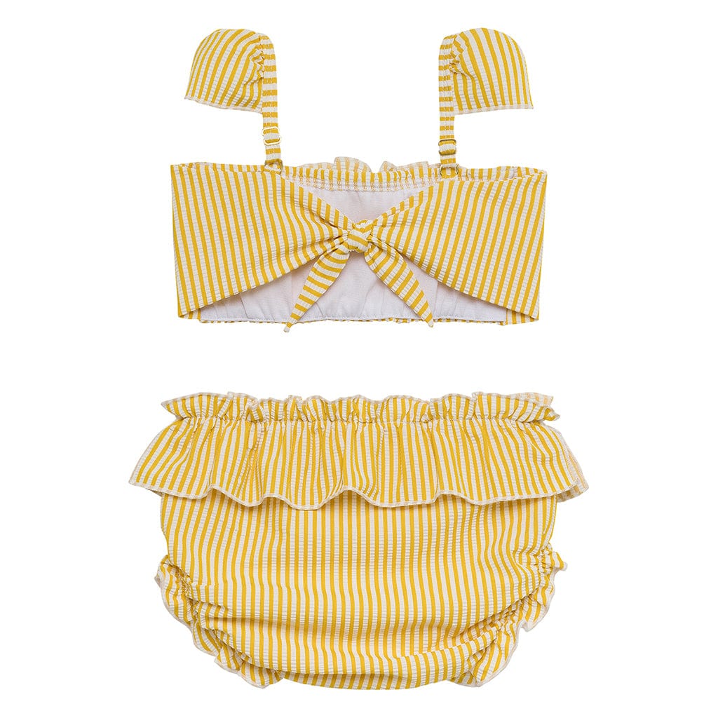 Canary Stripe Mini Cabana Bikini Set - Tenth & Pine - MM Swimwear - 0 - 6 Months - Canary Stripe - Montce