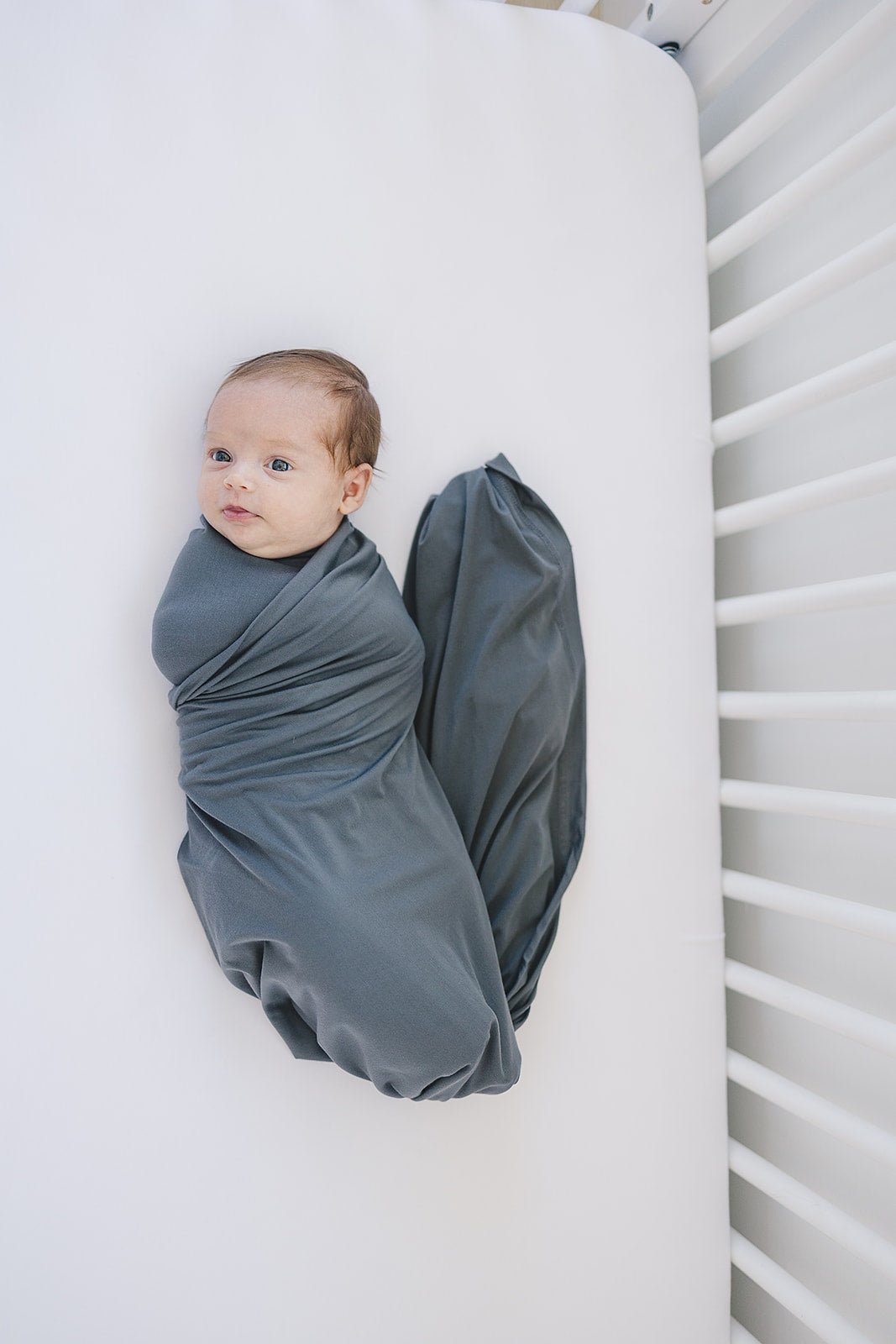 Charcoal Bamboo Stretch Swaddle - Tenth & Pine -