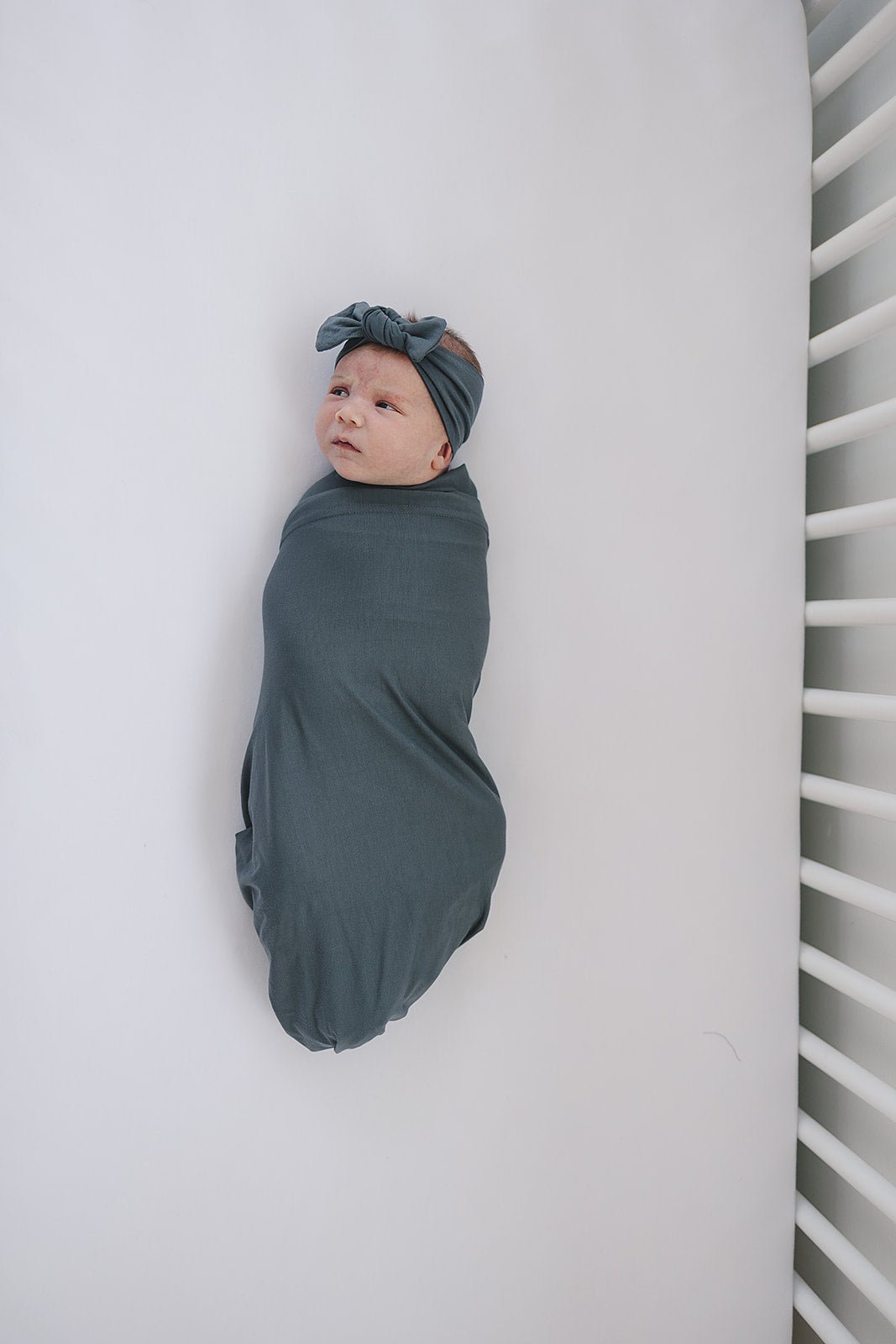 Charcoal Bamboo Stretch Swaddle - Tenth & Pine -
