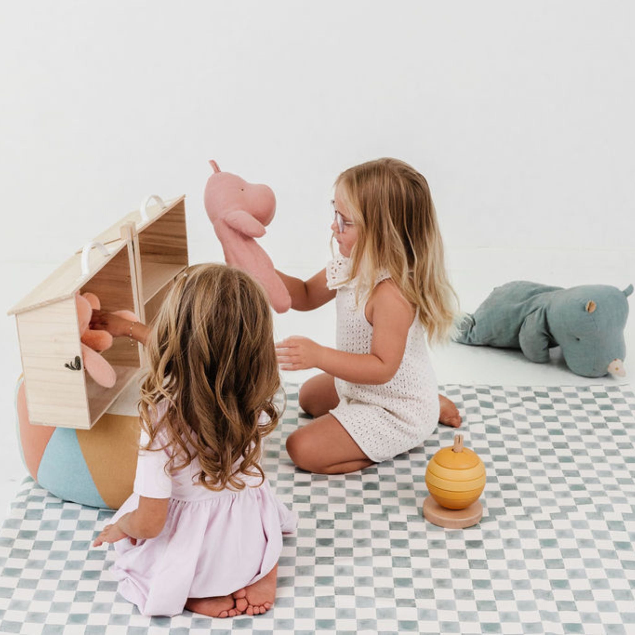 Checker Matcha Vegan Leather Mat - Tenth & Pine - Vegan Leather Padded Mat - Epic