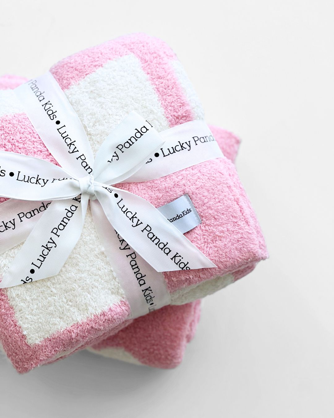 Checkered Plush Blanket | Pink - Tenth & Pine - Plush Blanket -