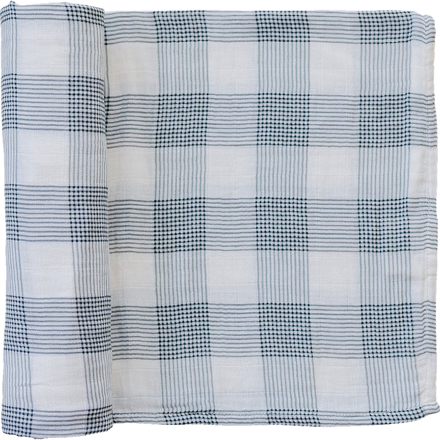 Coastal Plaid Muslin Swaddle Blanket - Tenth & Pine -