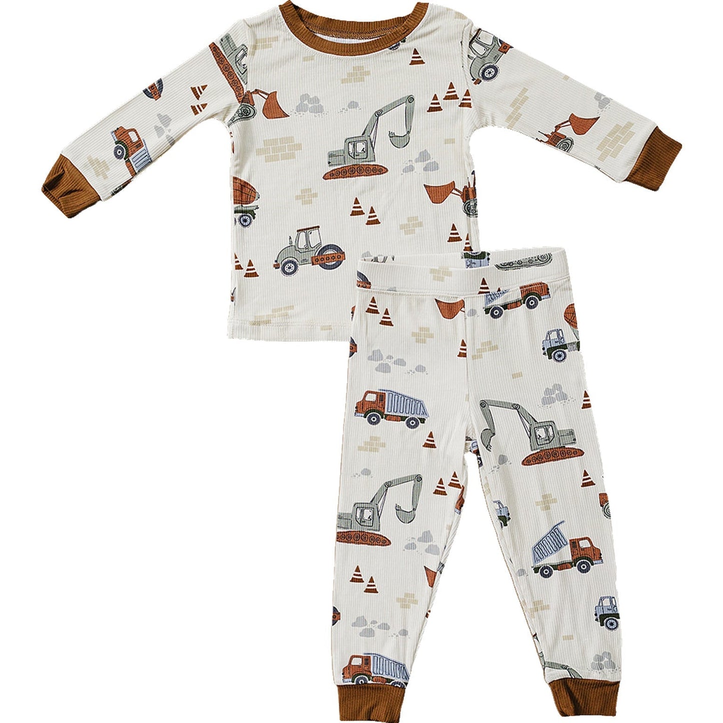 Construction Trucks Ribbed Cozy Set - Tenth & Pine - 6 - 12 - Mebie Baby