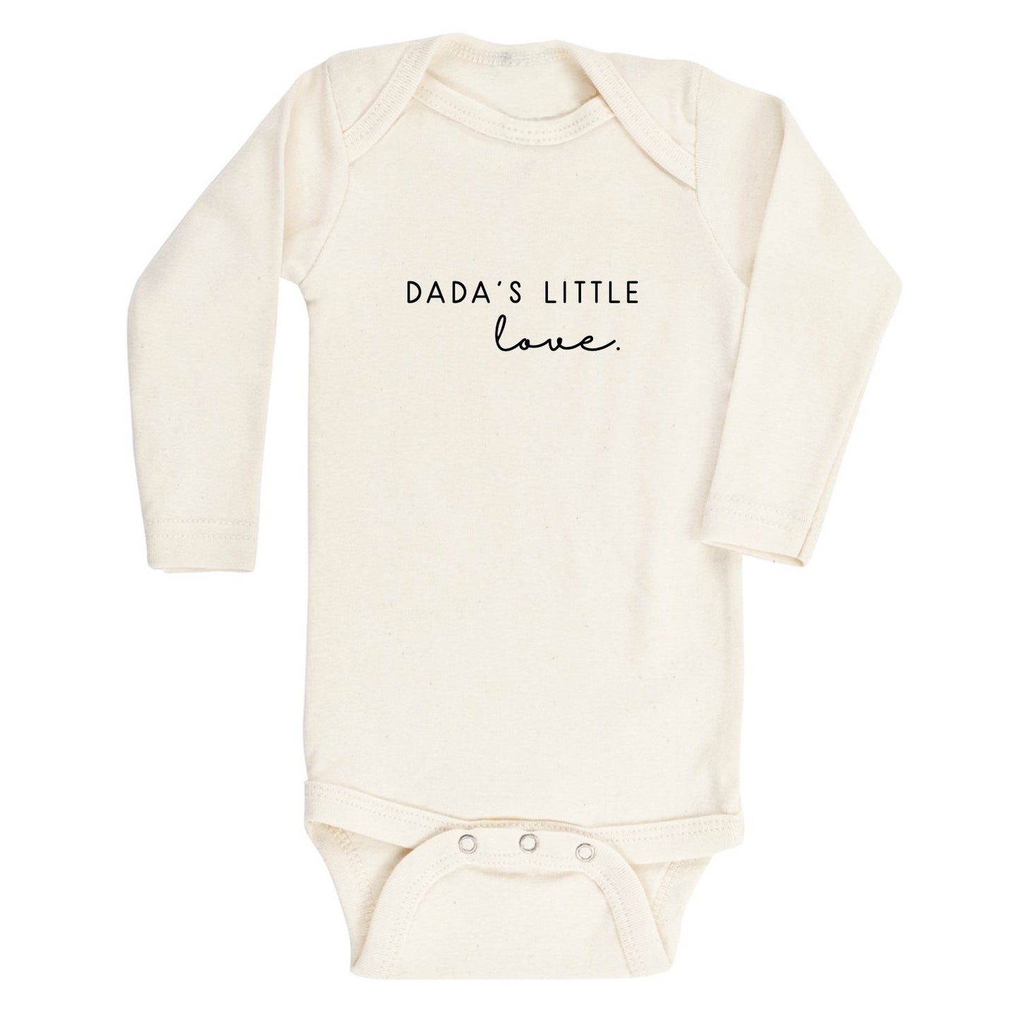 Baby Dada's Little Love Long - Sleeve Organic Cotton Bodysuit - Tenth & Pine - Long Sleeve Onesie - 0 - 3M