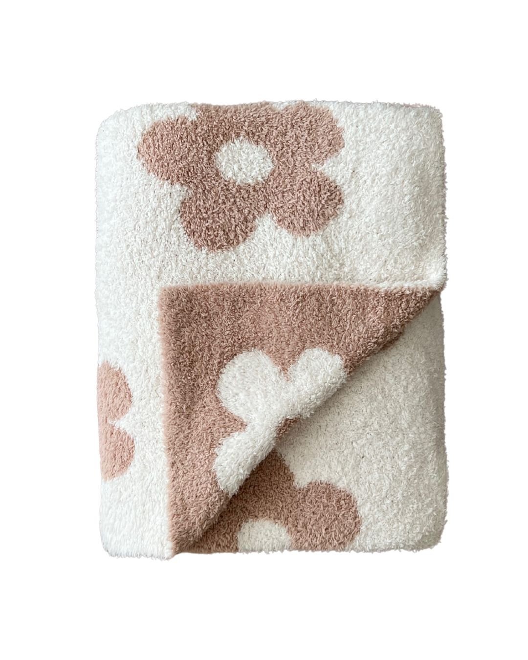 Daisy Fuzzy Blanket | Latte - Tenth & Pine - Plush Blanket -