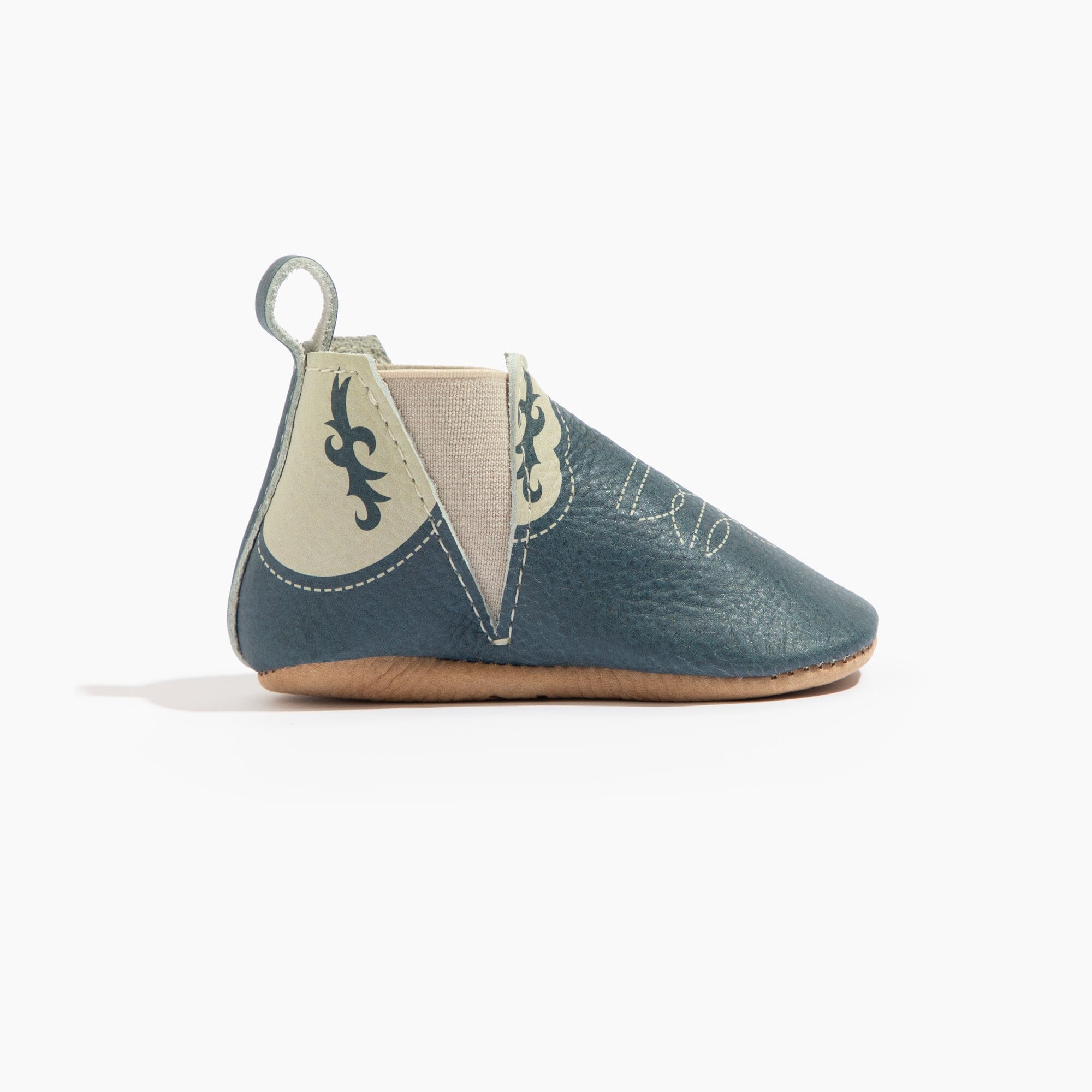 Denim Cowboy Chelsea Boot Baby Shoe - Tenth & Pine - Chelsea Boot - Soft Sole - 1