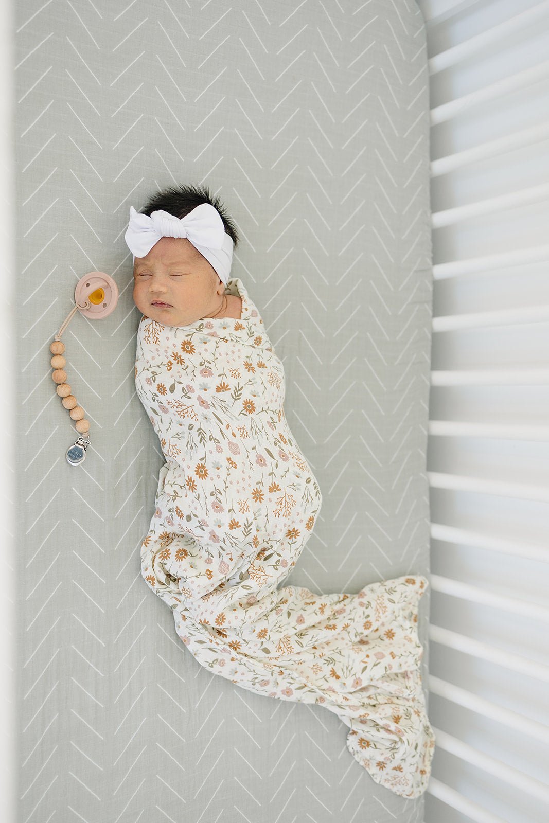 Desert Sage Muslin Crib Sheet - Tenth & Pine -