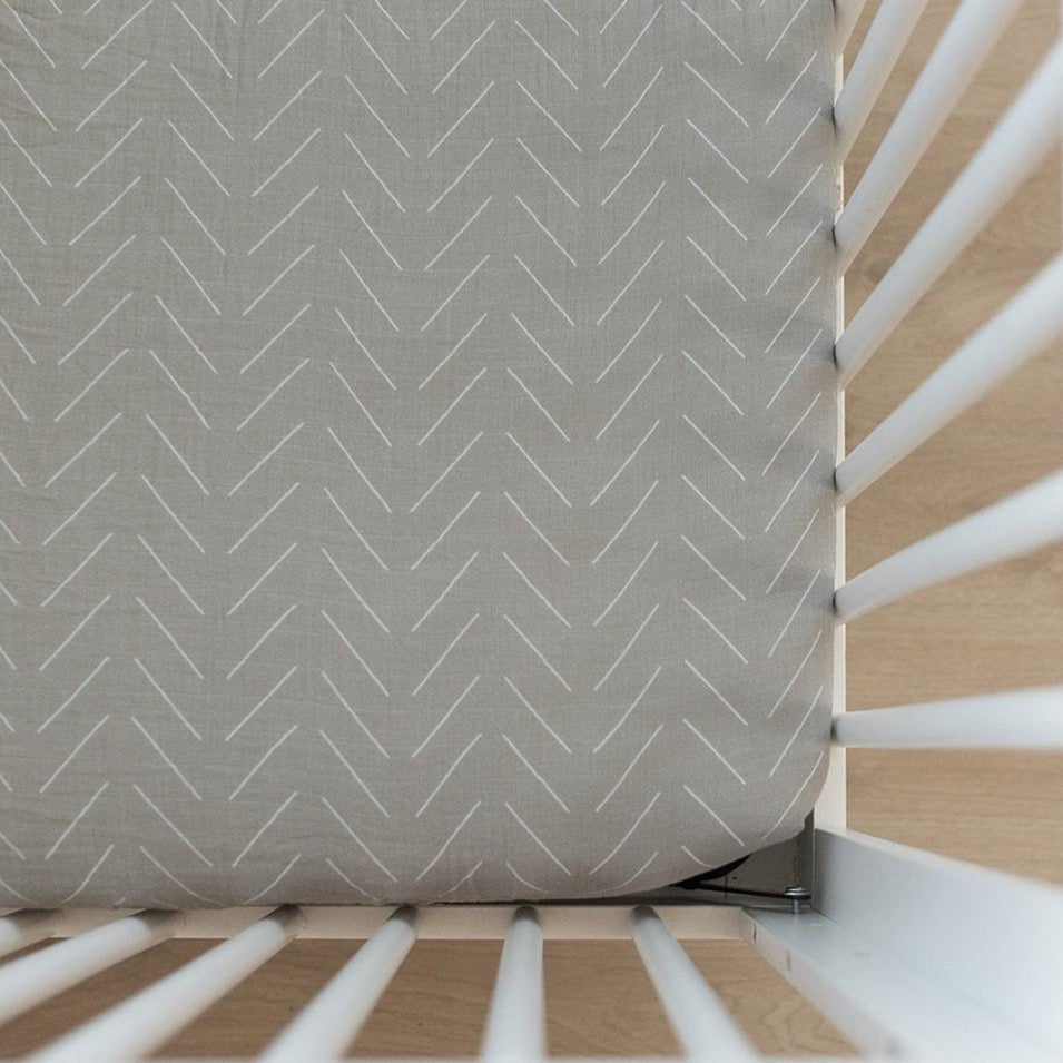 Desert Sage Muslin Crib Sheet - Tenth & Pine -