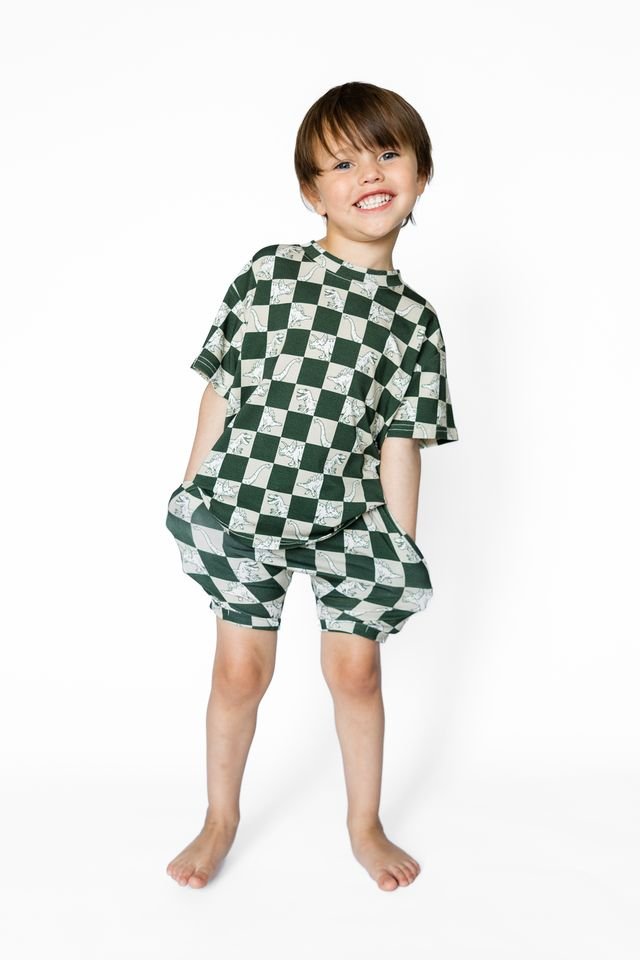 Dino Checks Harem Shorts - Tenth & Pine - 18 - 24