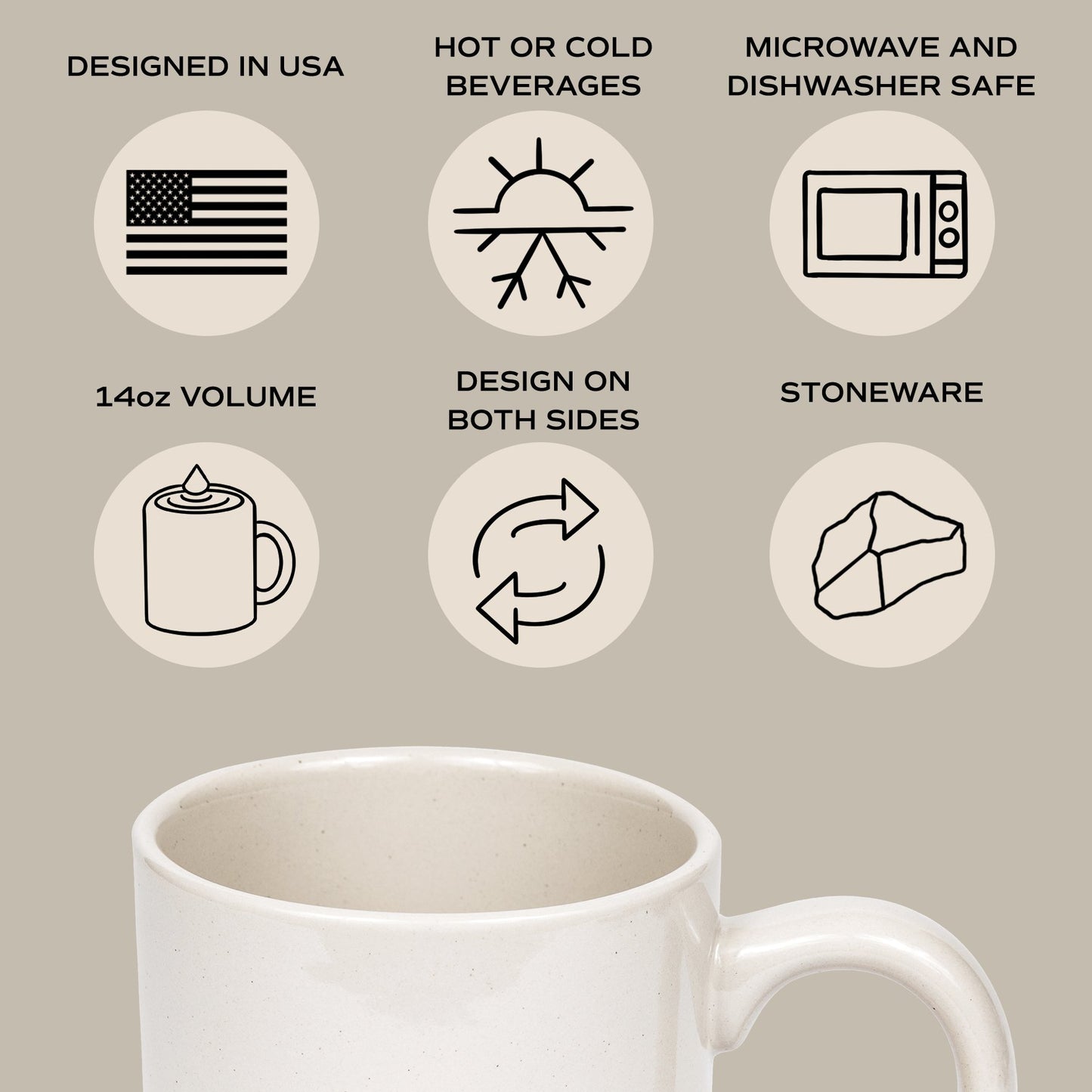 Dog Mom 14oz. Stoneware Coffee Mug - Tenth & Pine - Coffee Mugs -
