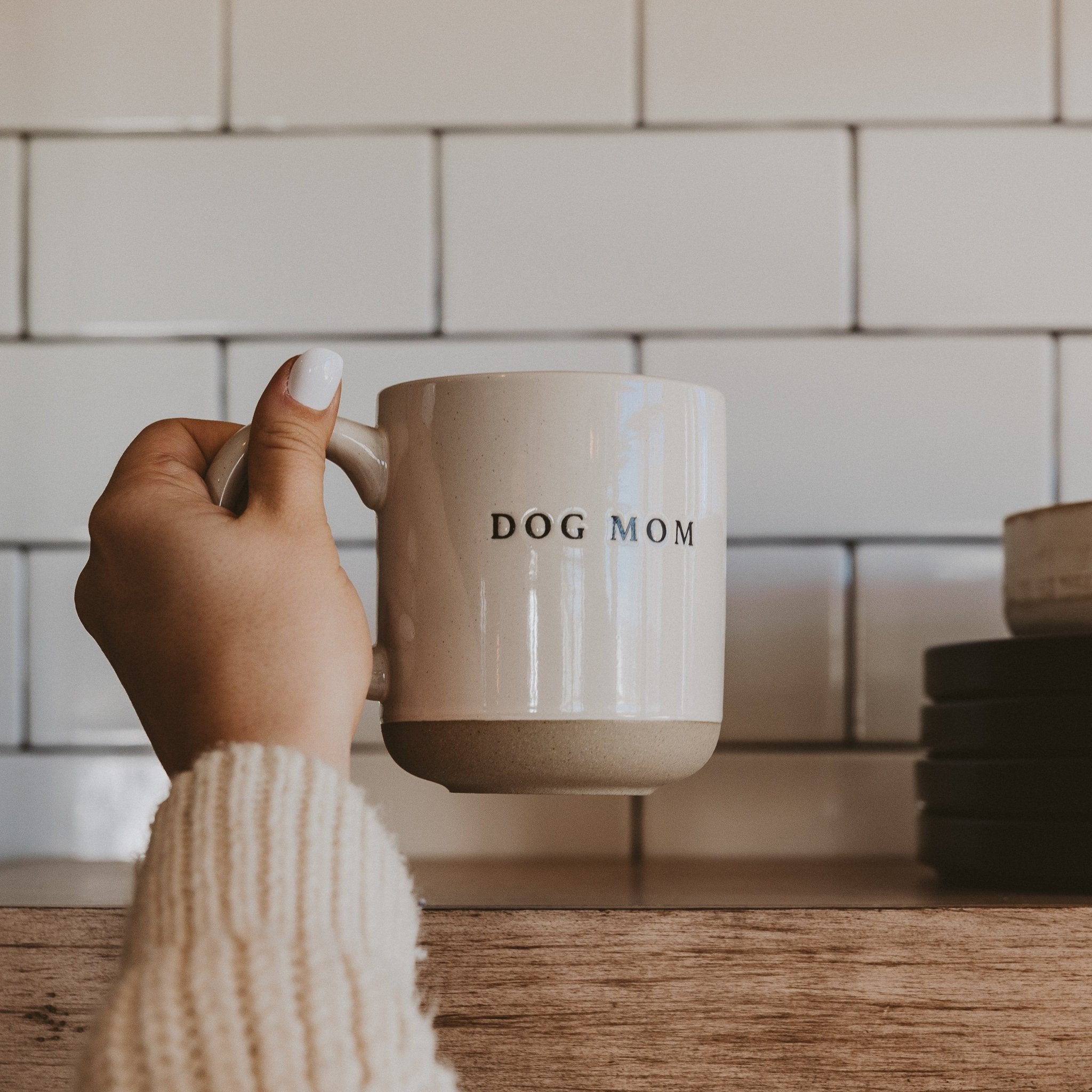 Dog Mom 14oz. Stoneware Coffee Mug - Tenth & Pine - Coffee Mugs -