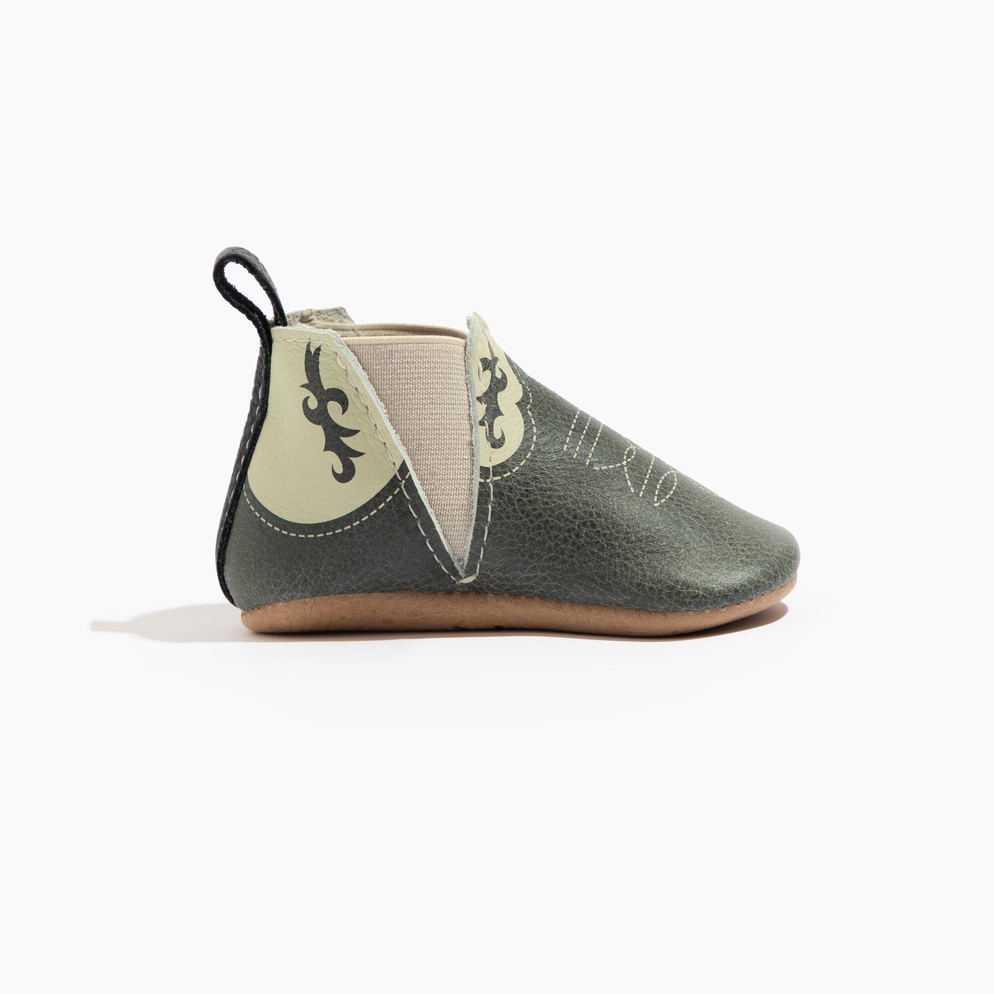 Ebony Cowboy Chelsea Boot Baby Shoe - Tenth & Pine - Chelsea Boot - Soft Sole - 1