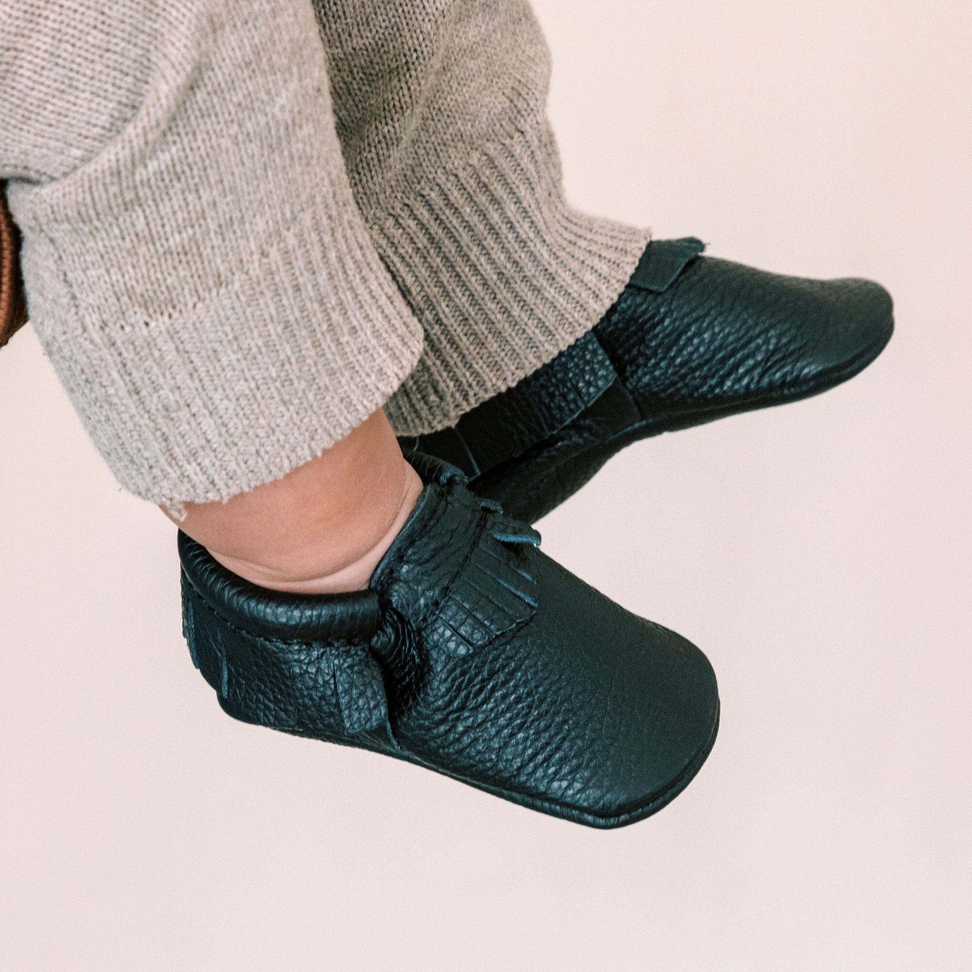 Ebony Moccasin Baby Shoe - Tenth & Pine - Moccasin - Soft Sole - 1