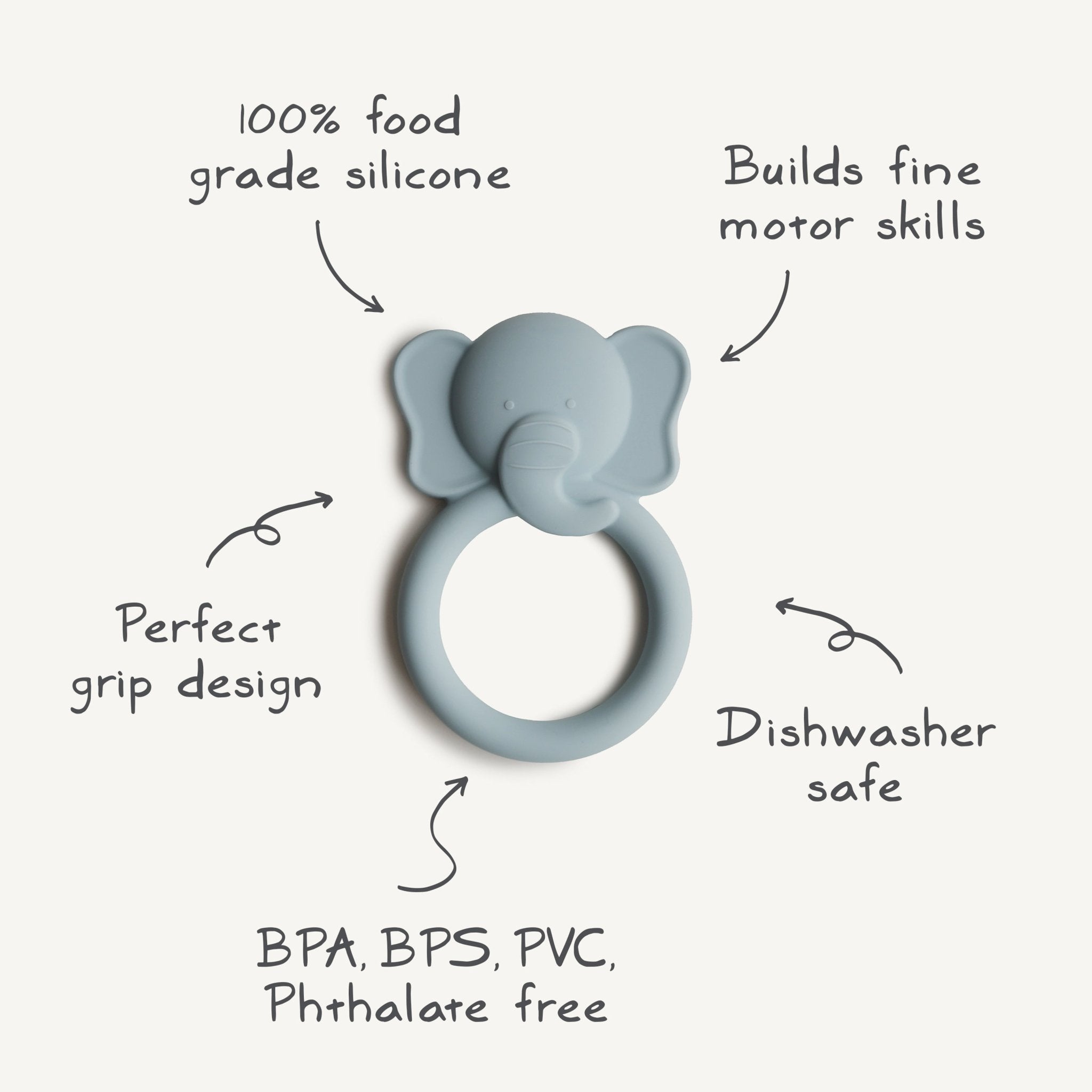 Elephant Teether - Tenth & Pine - teether -