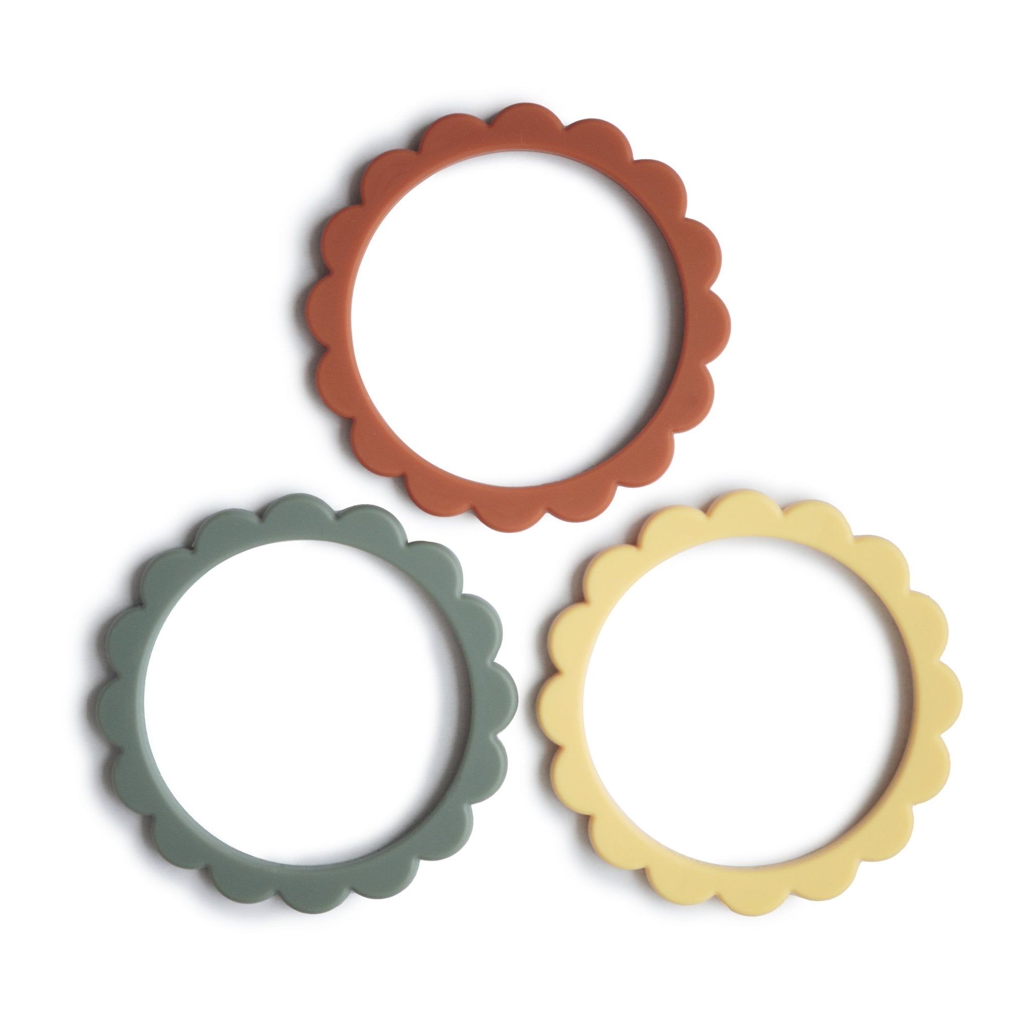 Flower Teether Bracelet - Tenth & Pine - teether - Steel/Dove Gray/Stone