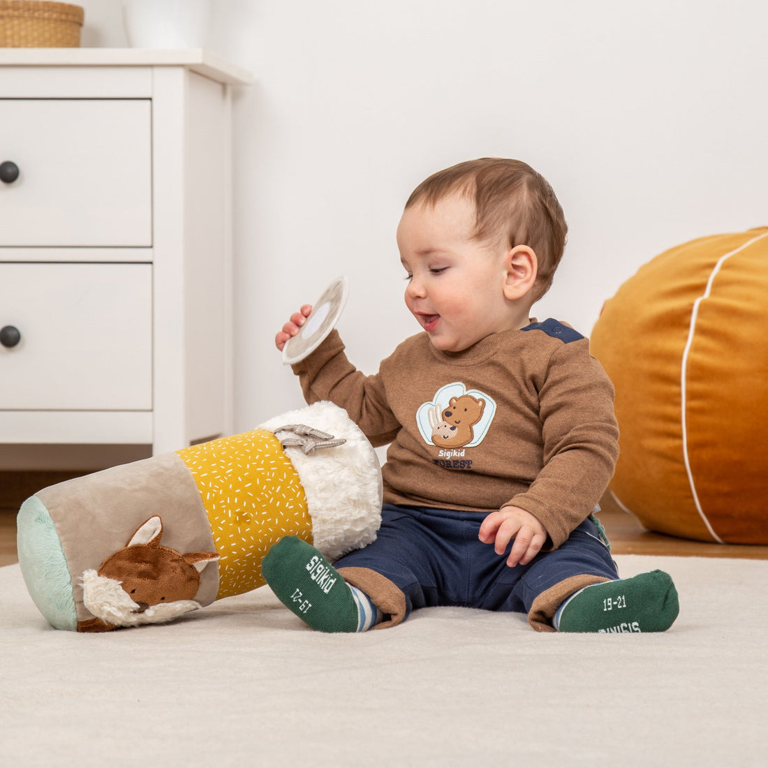 Fox Activity Roll with Rattle - Tenth & Pine - Activity Toys -