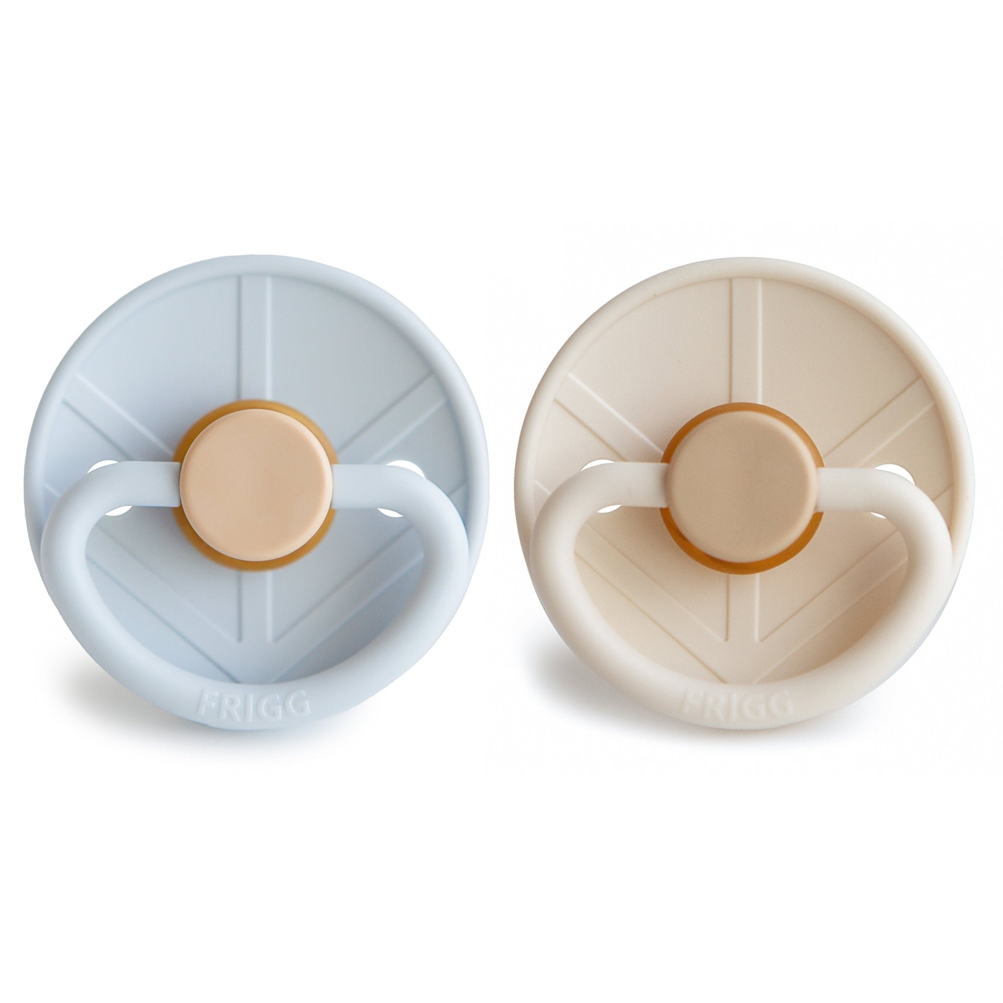 FRIGG Little Viking Natural Rubber Pacifier 2 - Pack - Tenth & Pine - Pacifiers & Teethers - 6 - 18 months - Powder Blue/Cream
