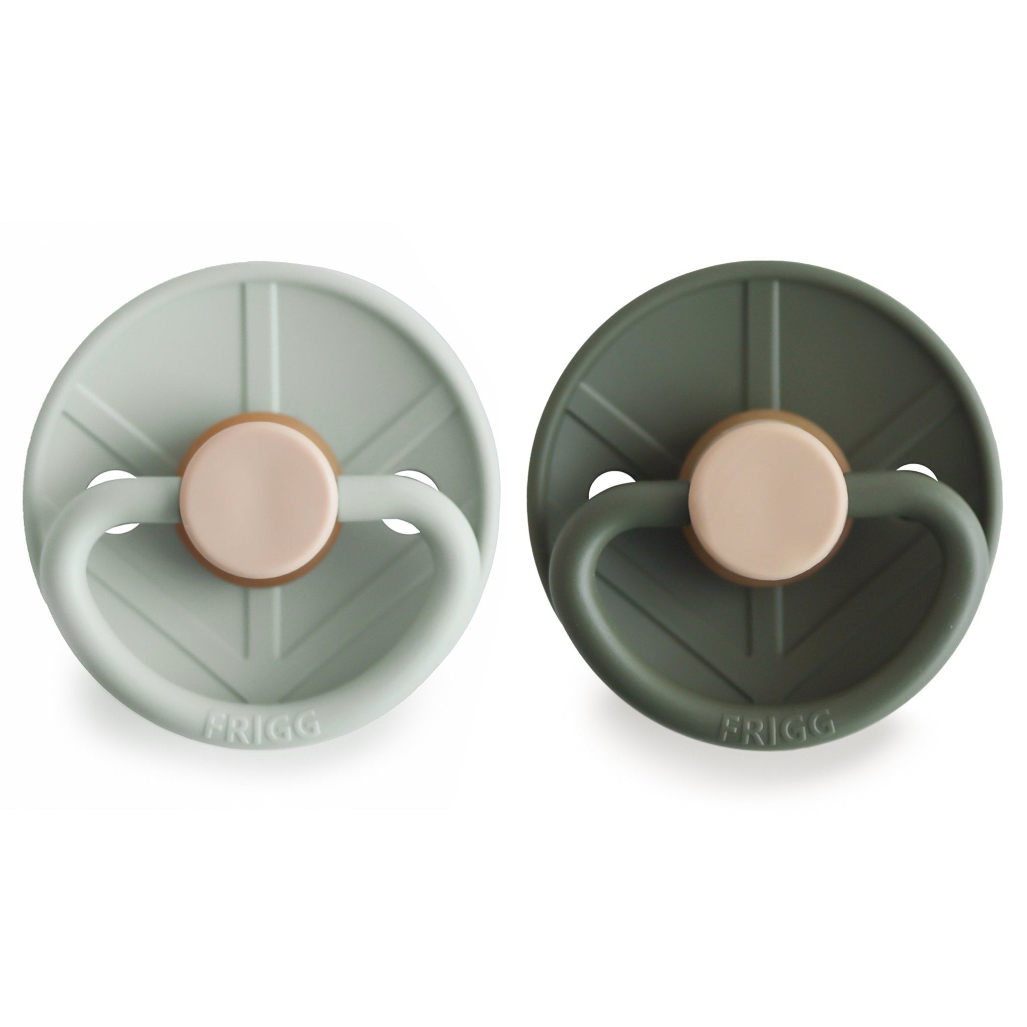 FRIGG Little Viking Natural Rubber Pacifier 2 - Pack - Tenth & Pine - Pacifiers & Teethers - 6 - 18 months - Sage/Olive