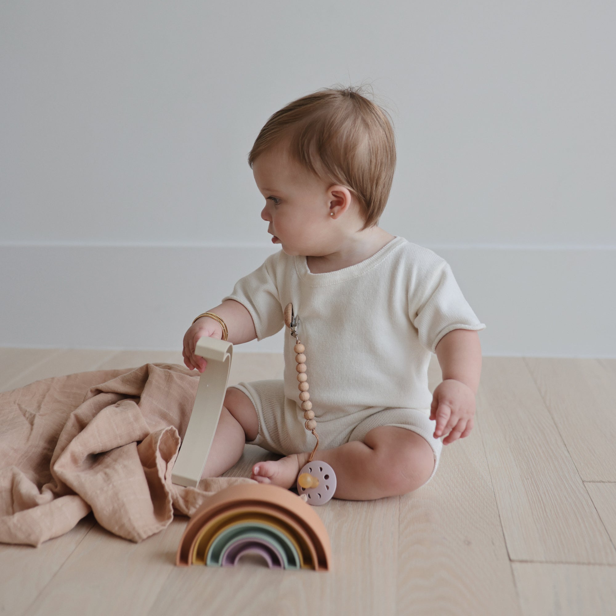 FRIGG Moon Natural Rubber Pacifier 2 - Pack - Tenth & Pine - FRIGG PACIFIERS - 6 - 18 months - Sage/Portobello