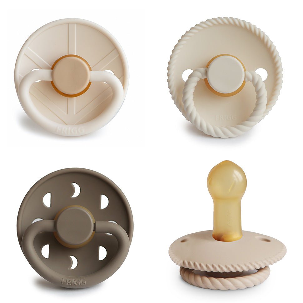 FRIGG Natural Rubber Pacifier 4 - Pack - Tenth & Pine - FRIGG PACIFIERS - 6 - 18 Months - Crystal Sparkling