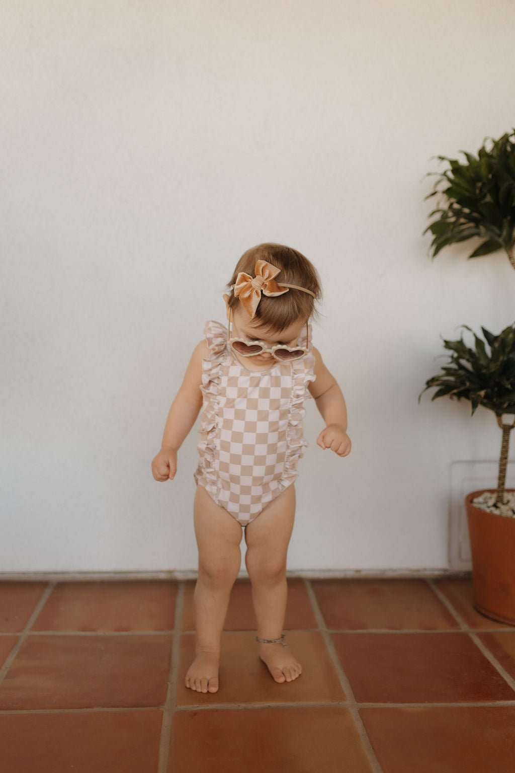 Girls Sleeveless Swimsuit | Coastline - Tenth & Pine - Swimsuit - 0 - 6 months - forever french baby