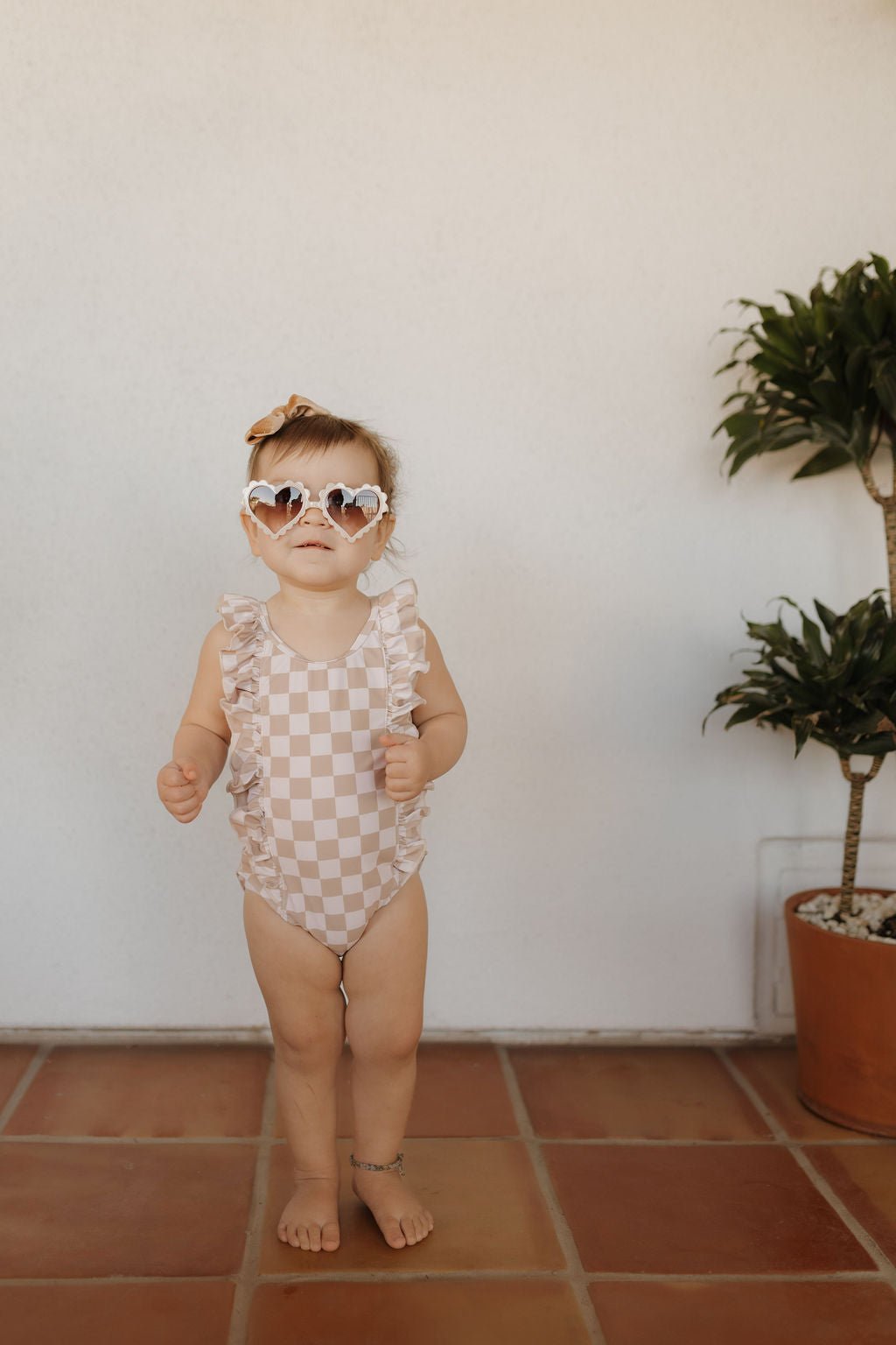 Girls Sleeveless Swimsuit | Coastline - Tenth & Pine - Swimsuit - 0 - 6 months - forever french baby