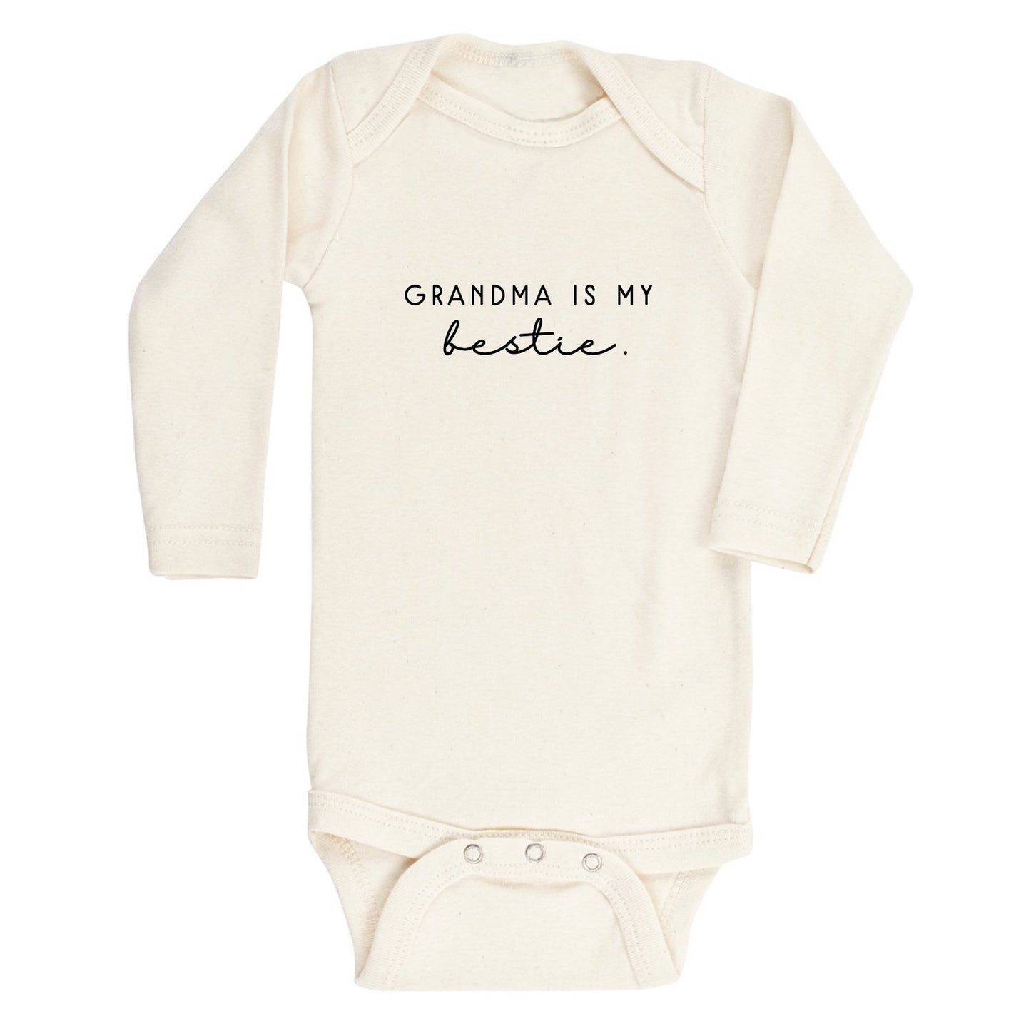 Grandma is My Bestie - Long Sleeve Organic Bodysuit - Tenth & Pine - Long Sleeve Onesie - 0 - 3M