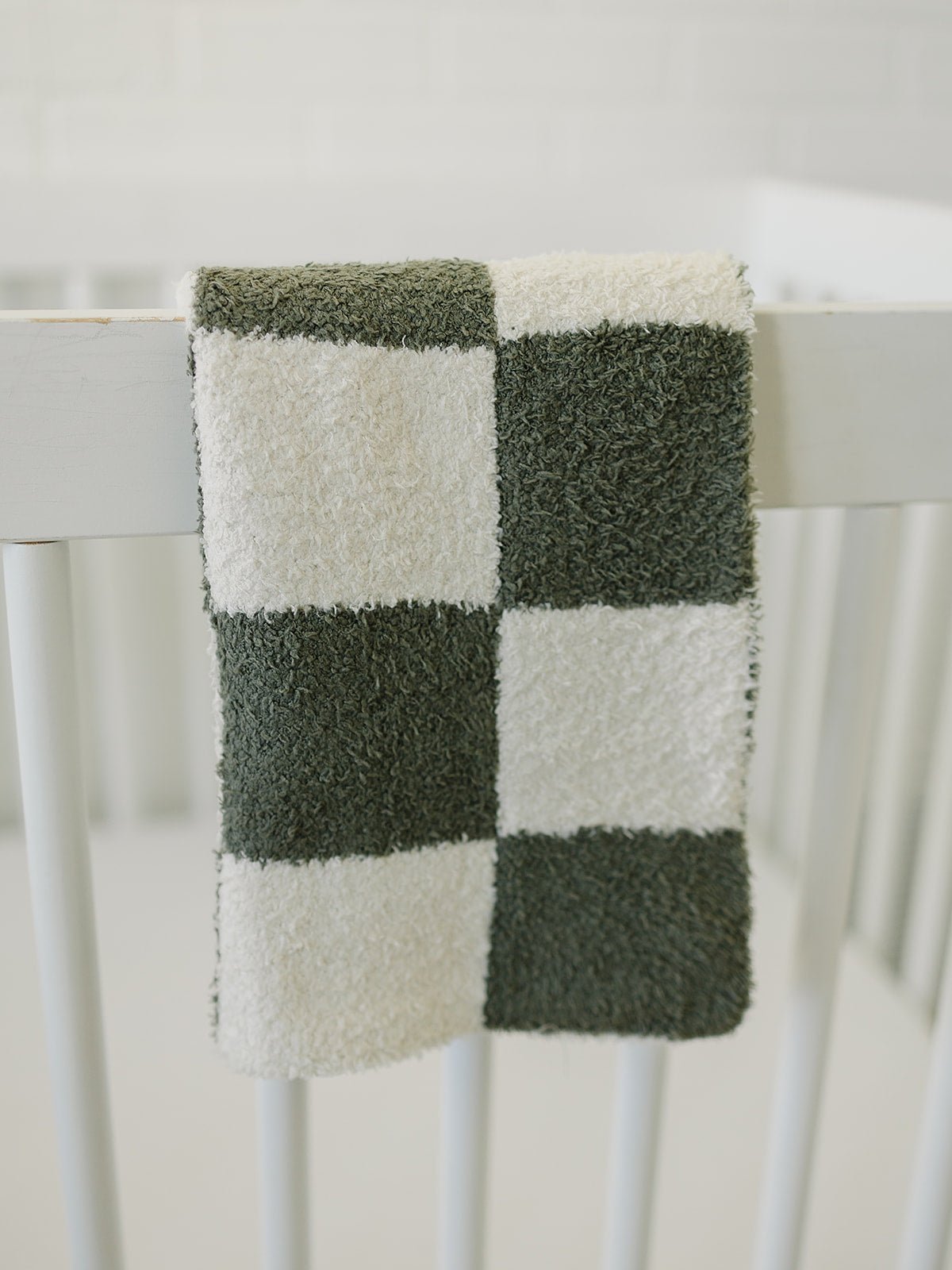 Green Checkered Plush Blanket - Tenth & Pine - Lovey 15X20