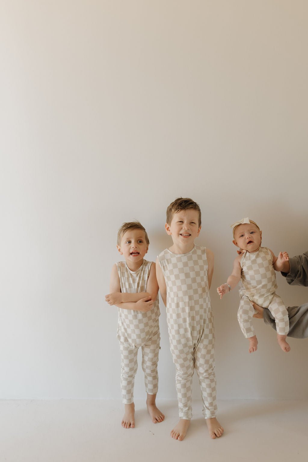 Harem Bamboo Romper | Checkerboard - Tenth & Pine - Romper - Newborn - forever french baby