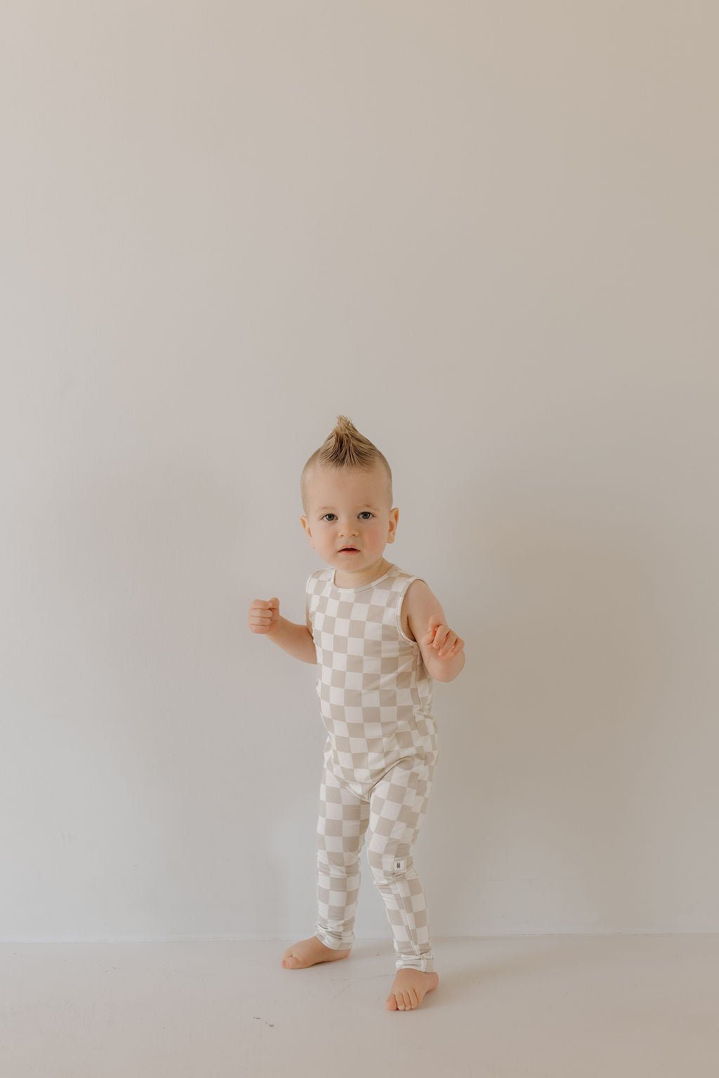 Harem Bamboo Romper | Checkerboard - Tenth & Pine - Romper - Newborn - forever french baby
