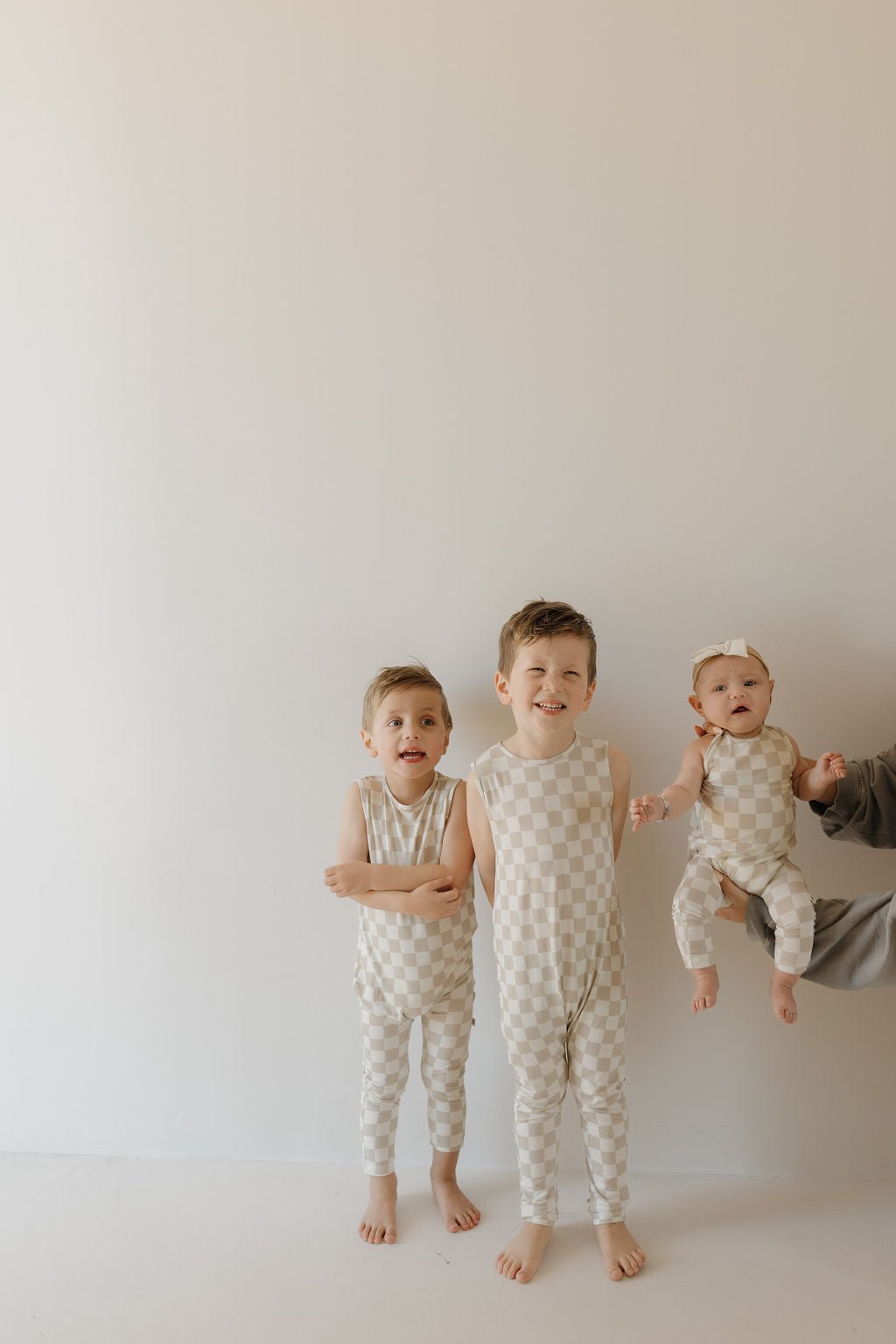 Harem Bamboo Romper | Checkerboard - Tenth & Pine - Romper - Newborn - forever french baby