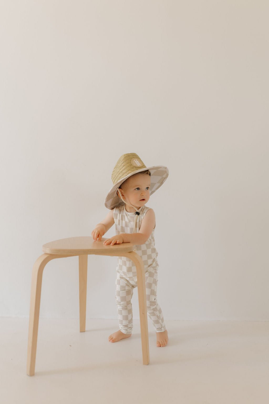 Harem Bamboo Romper | Checkerboard - Tenth & Pine - Romper - Newborn - forever french baby