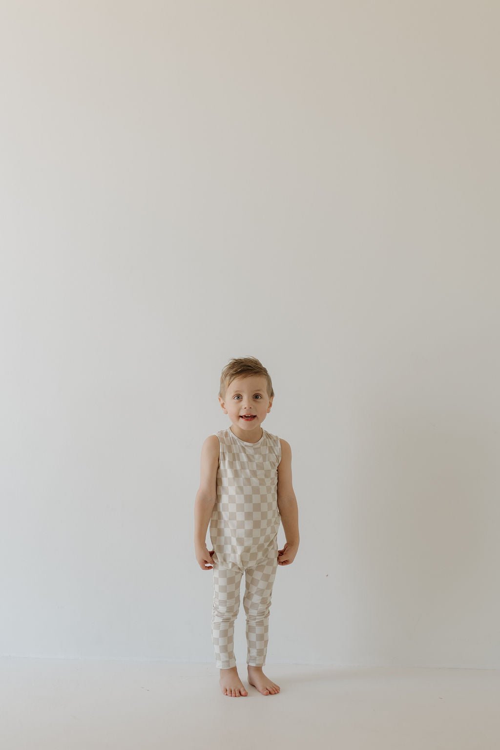 Harem Bamboo Romper | Checkerboard - Tenth & Pine - Romper - Newborn - forever french baby