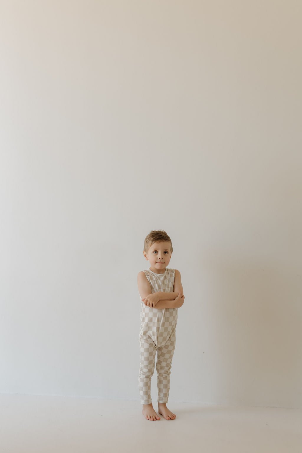 Harem Bamboo Romper | Checkerboard - Tenth & Pine - Romper - Newborn - forever french baby