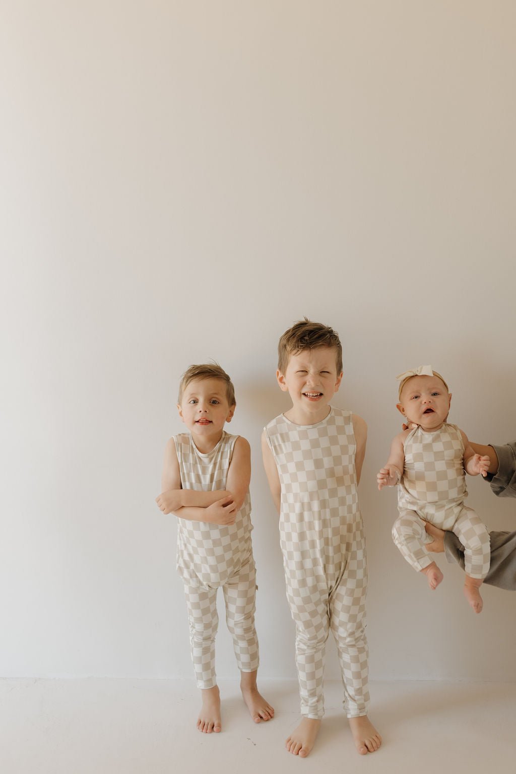 Harem Bamboo Romper | Checkerboard - Tenth & Pine - Romper - Newborn - forever french baby