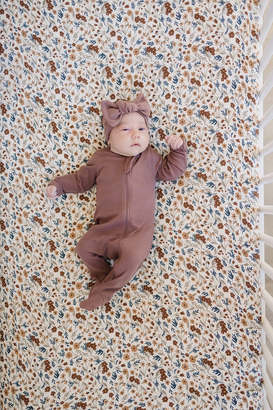 Harvest Floral Muslin Crib Sheet - Tenth & Pine -